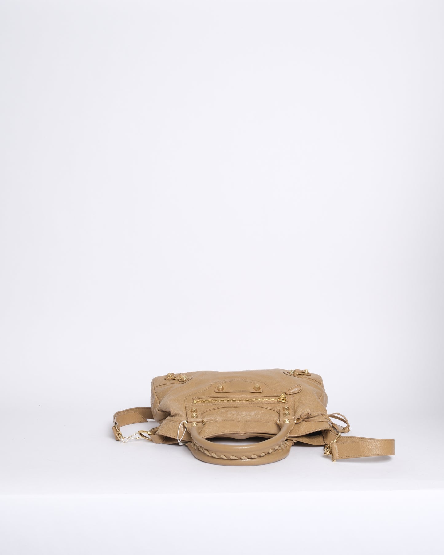 Balenciaga The Town Brown City Bag w/ Crossbody Strap