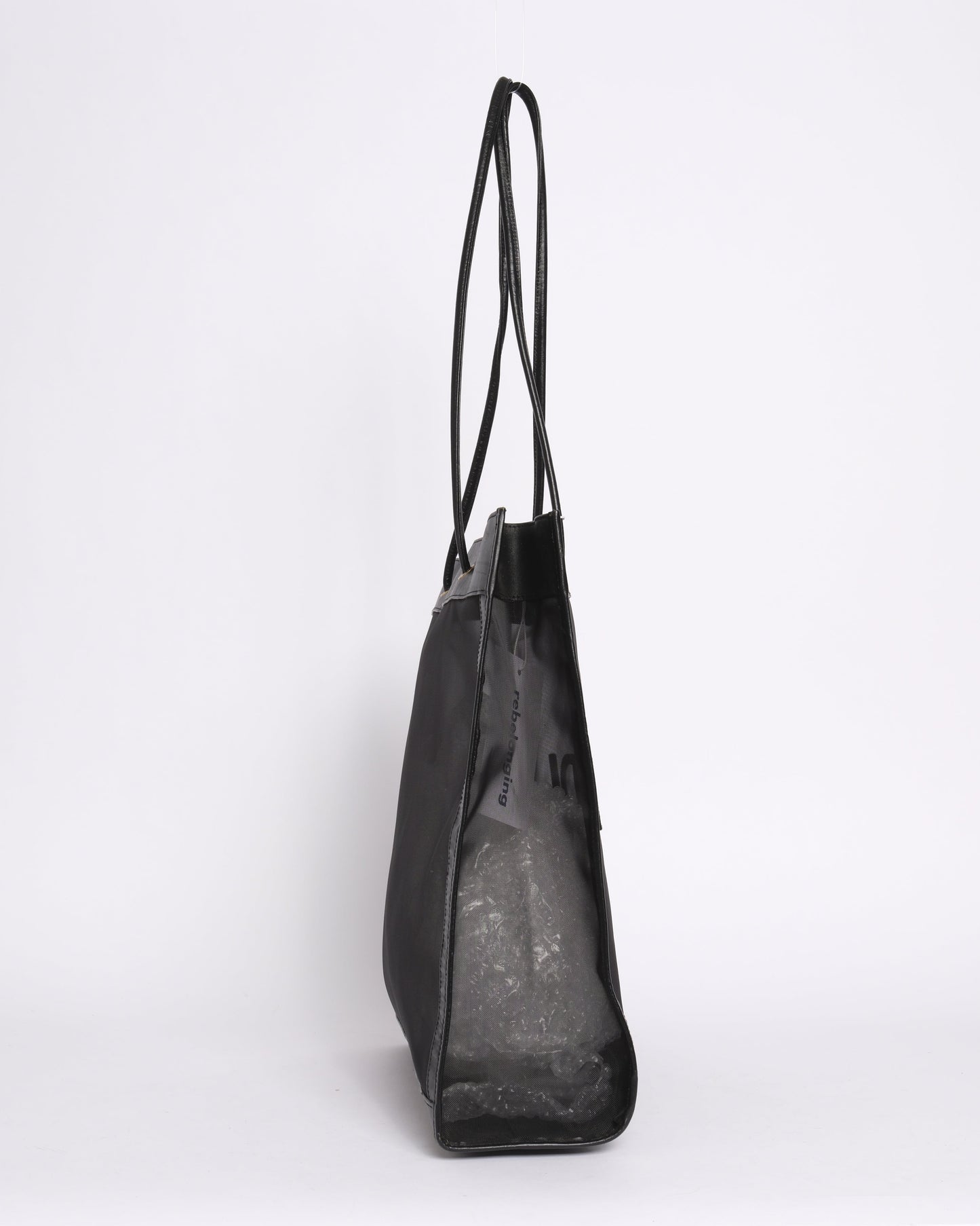Fendi Black Mesh Shopper Tote Bag