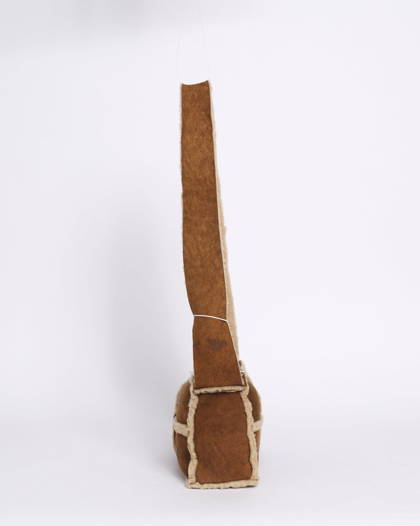 Chanel Brown Sheepskin Sherpa Crossbody Bag