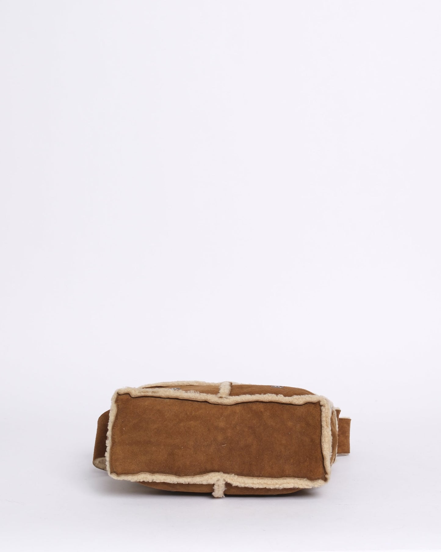 Chanel Brown Sheepskin Sherpa Crossbody Bag