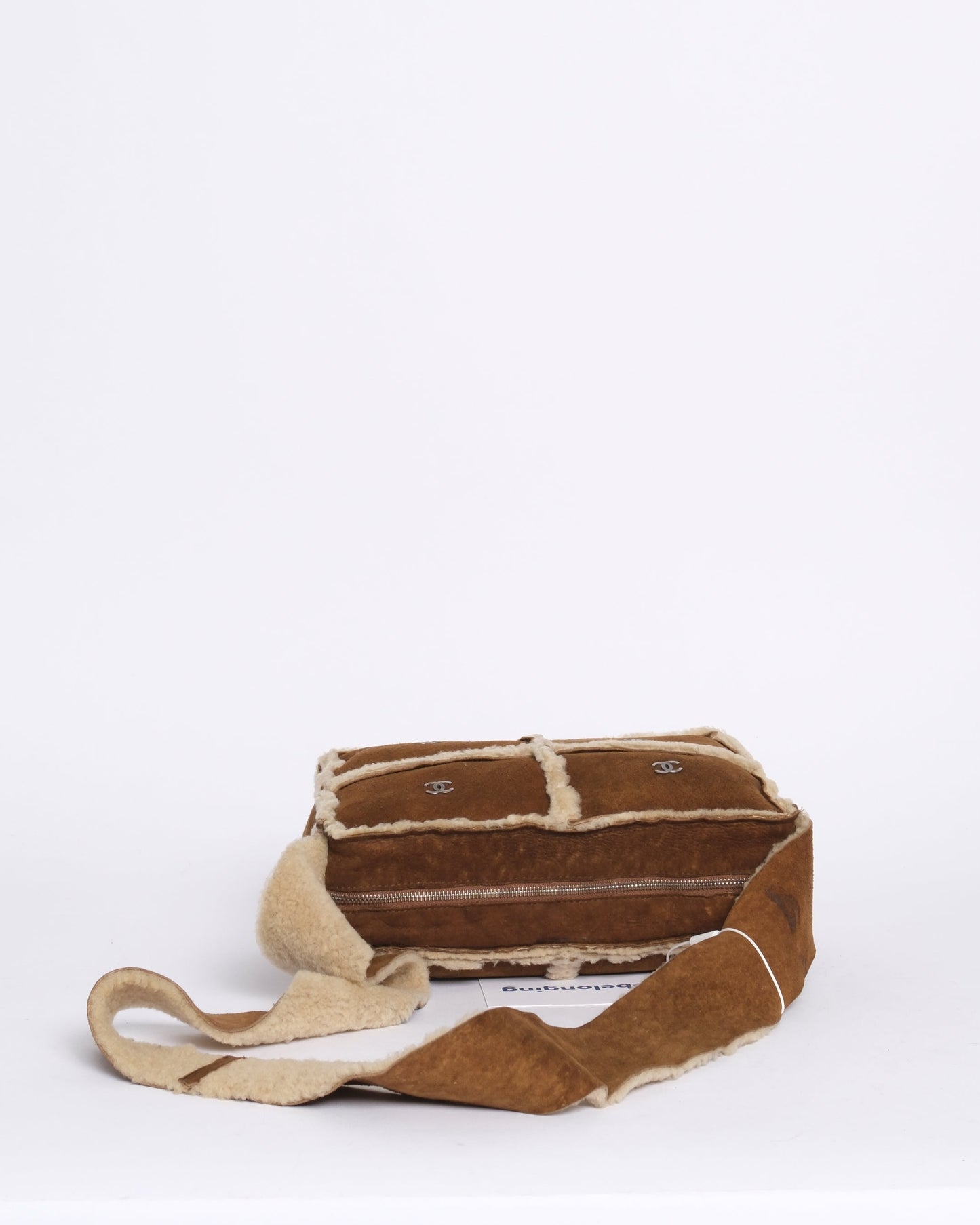 Chanel Brown Sheepskin Sherpa Crossbody Bag
