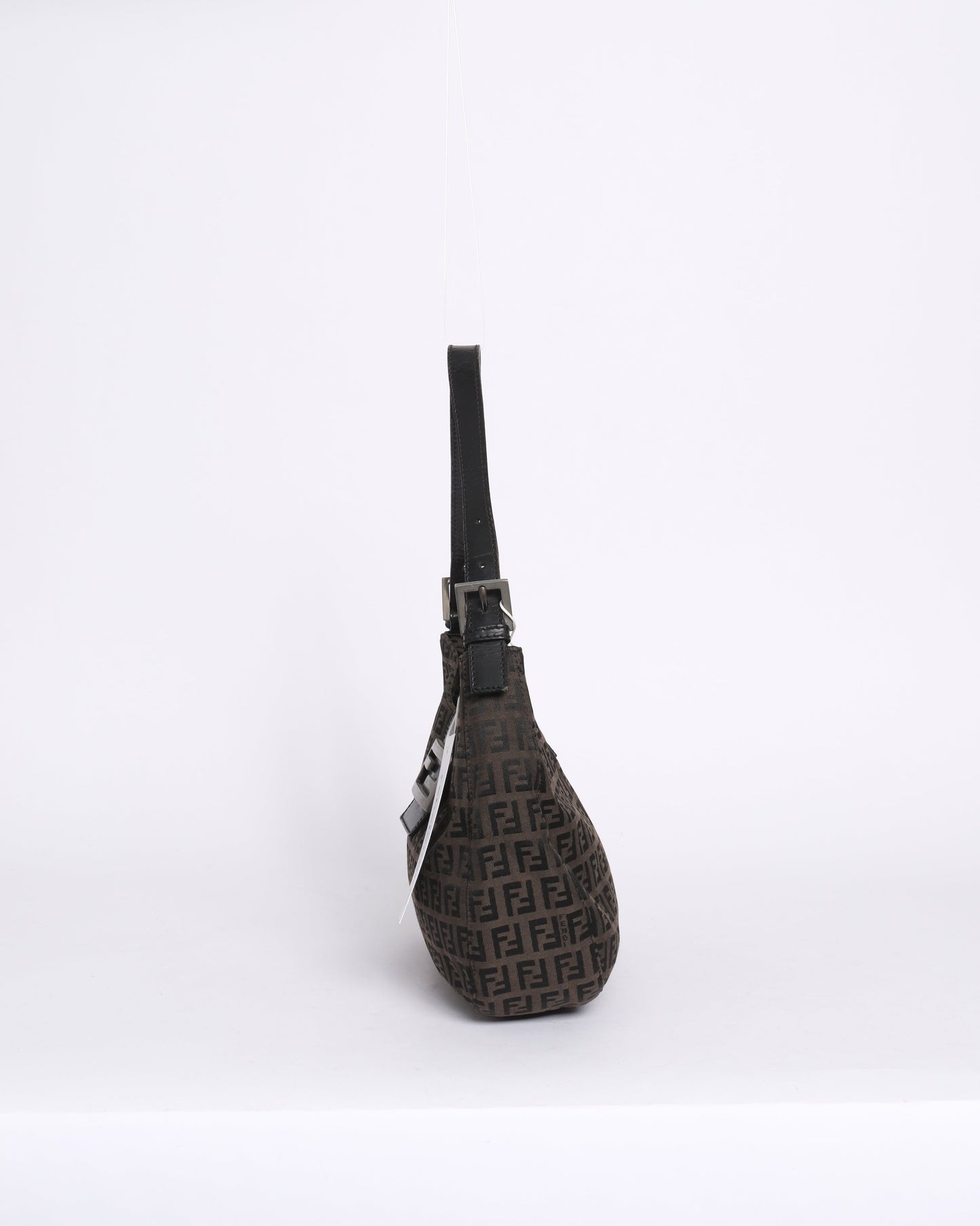 Fendi Brown Zucchino Canvas Shoulder Bag