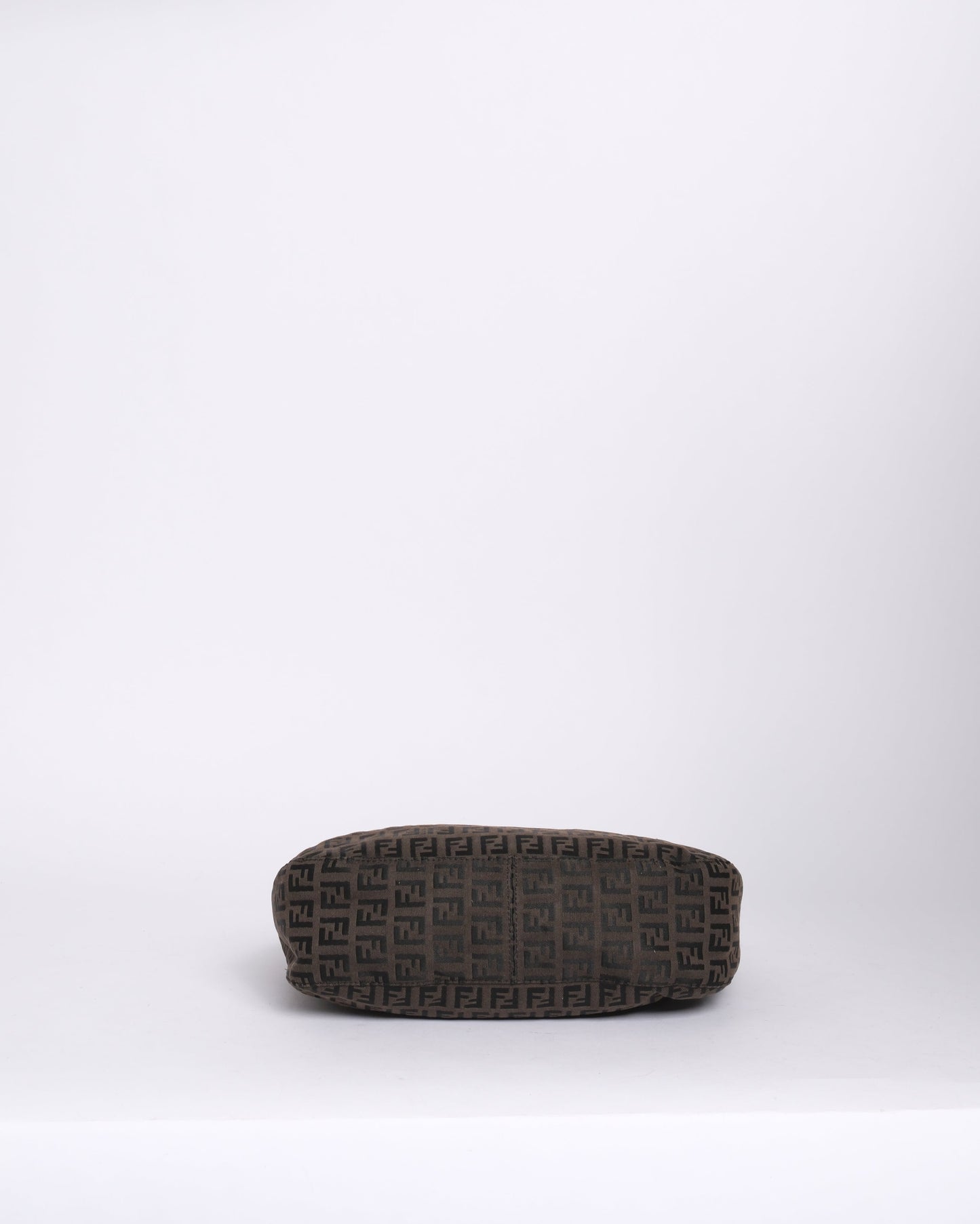 Fendi Brown Zucchino Canvas Shoulder Bag
