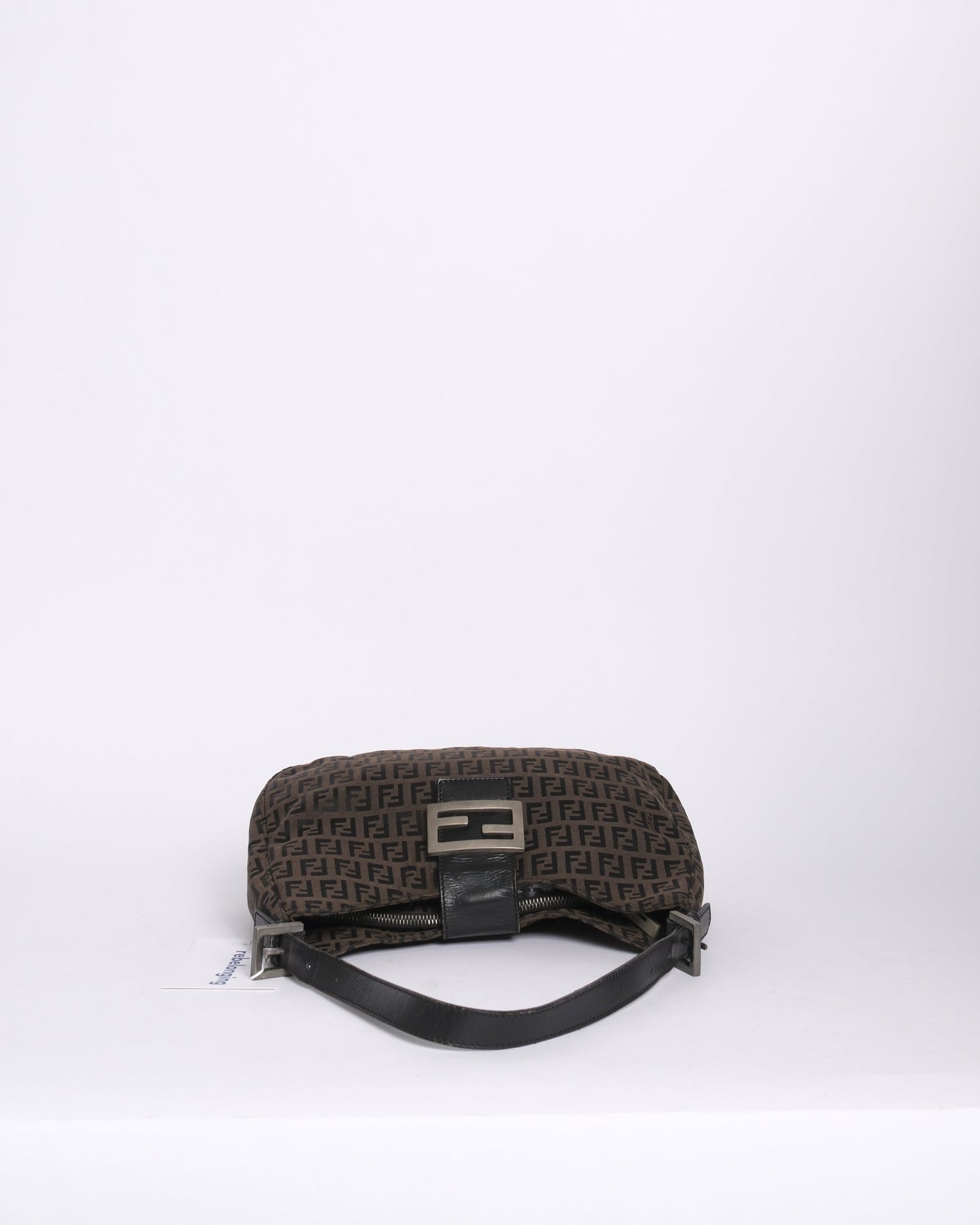 Fendi Brown Zucchino Canvas Shoulder Bag