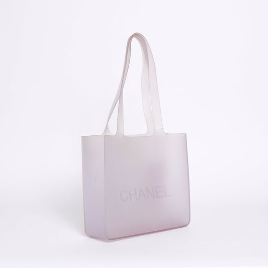 Chanel 2018 Gray PVC Tote Bag