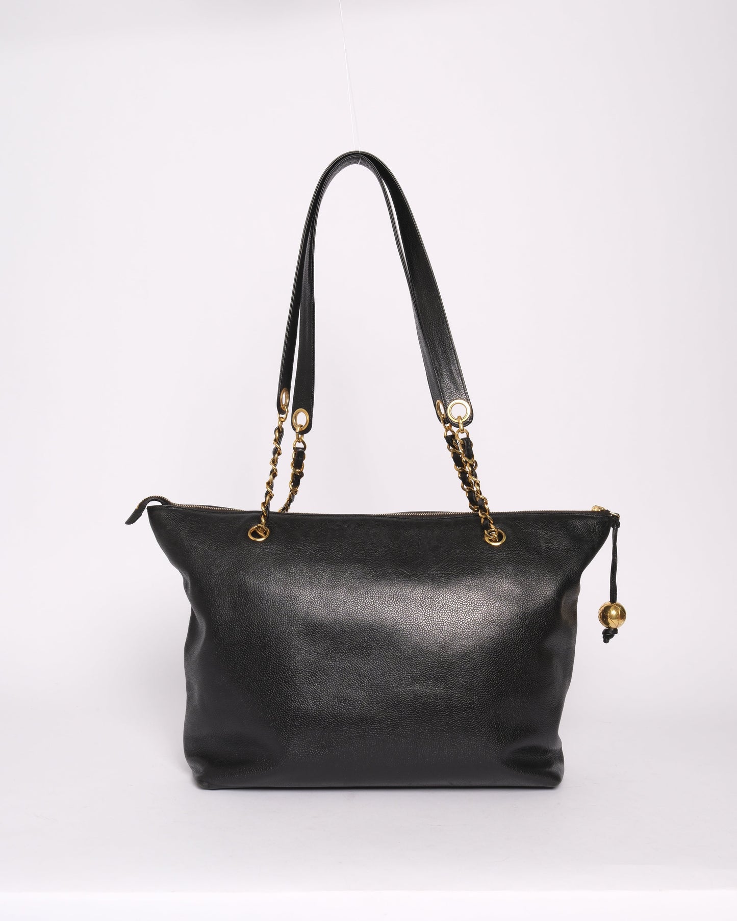 Chanel Caviar Jumbo Pocket Shoulder Tote Bag