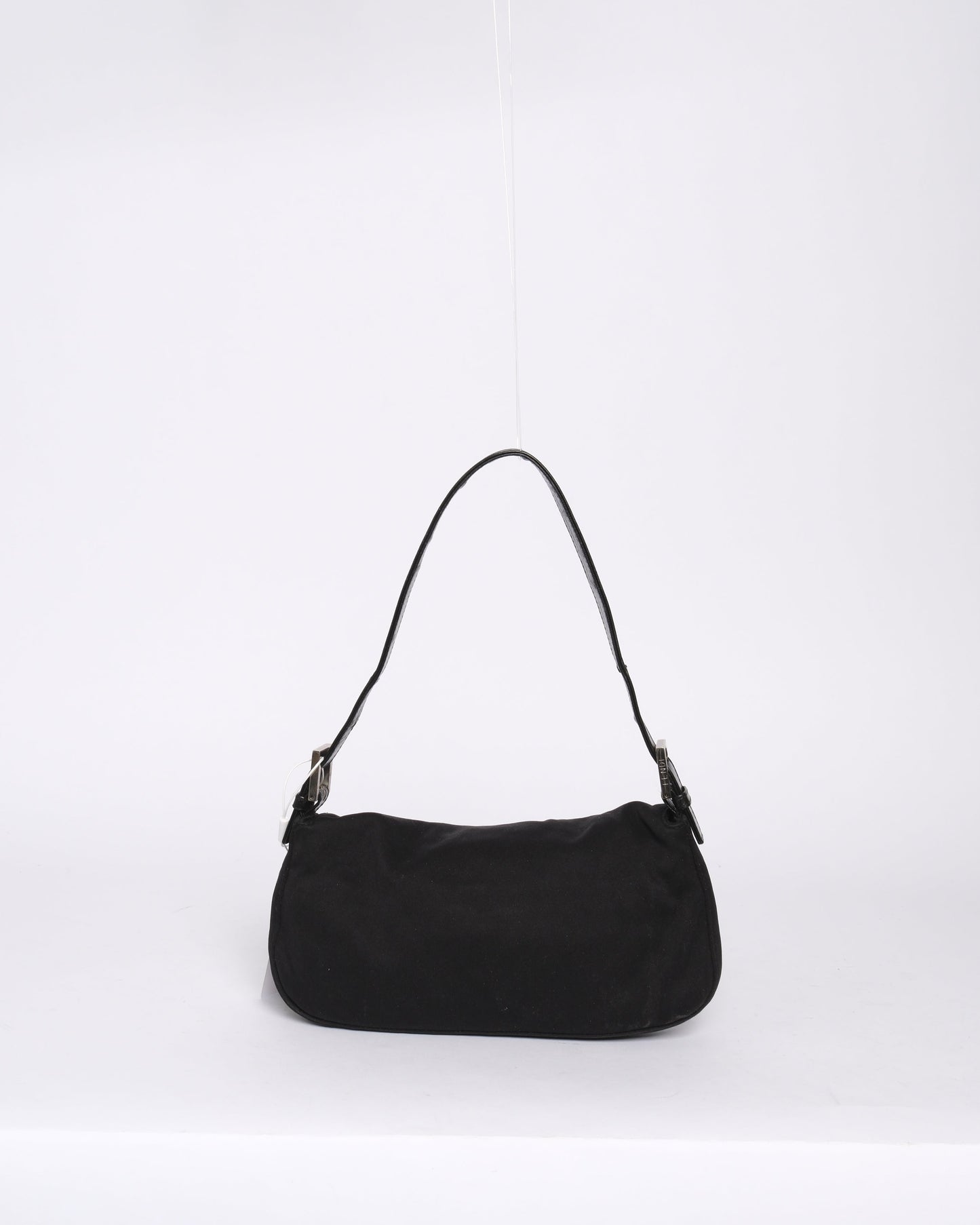 Fendi Black Neoprene Classic Baguette Shoulder Bag