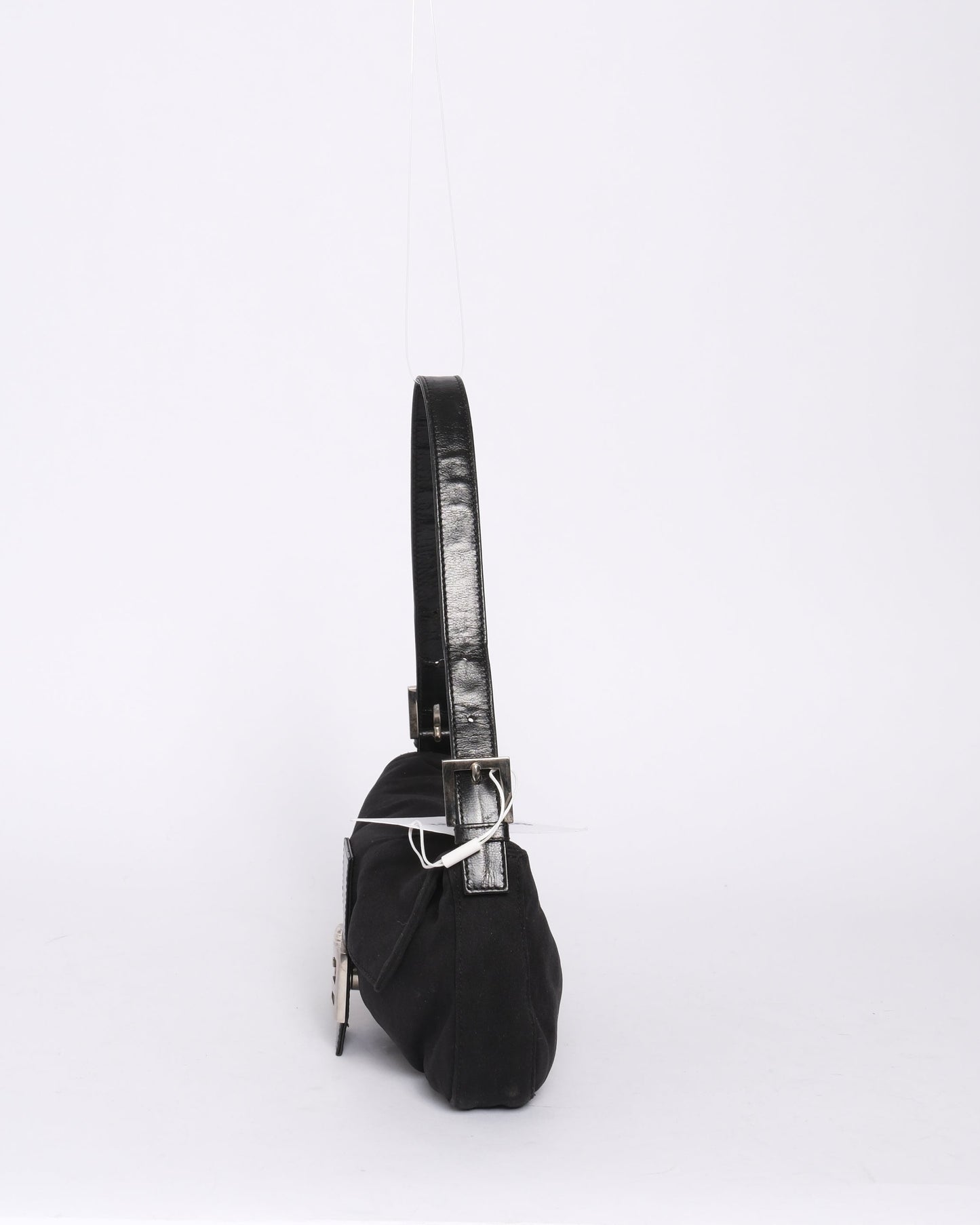 Fendi Black Neoprene Classic Baguette Shoulder Bag