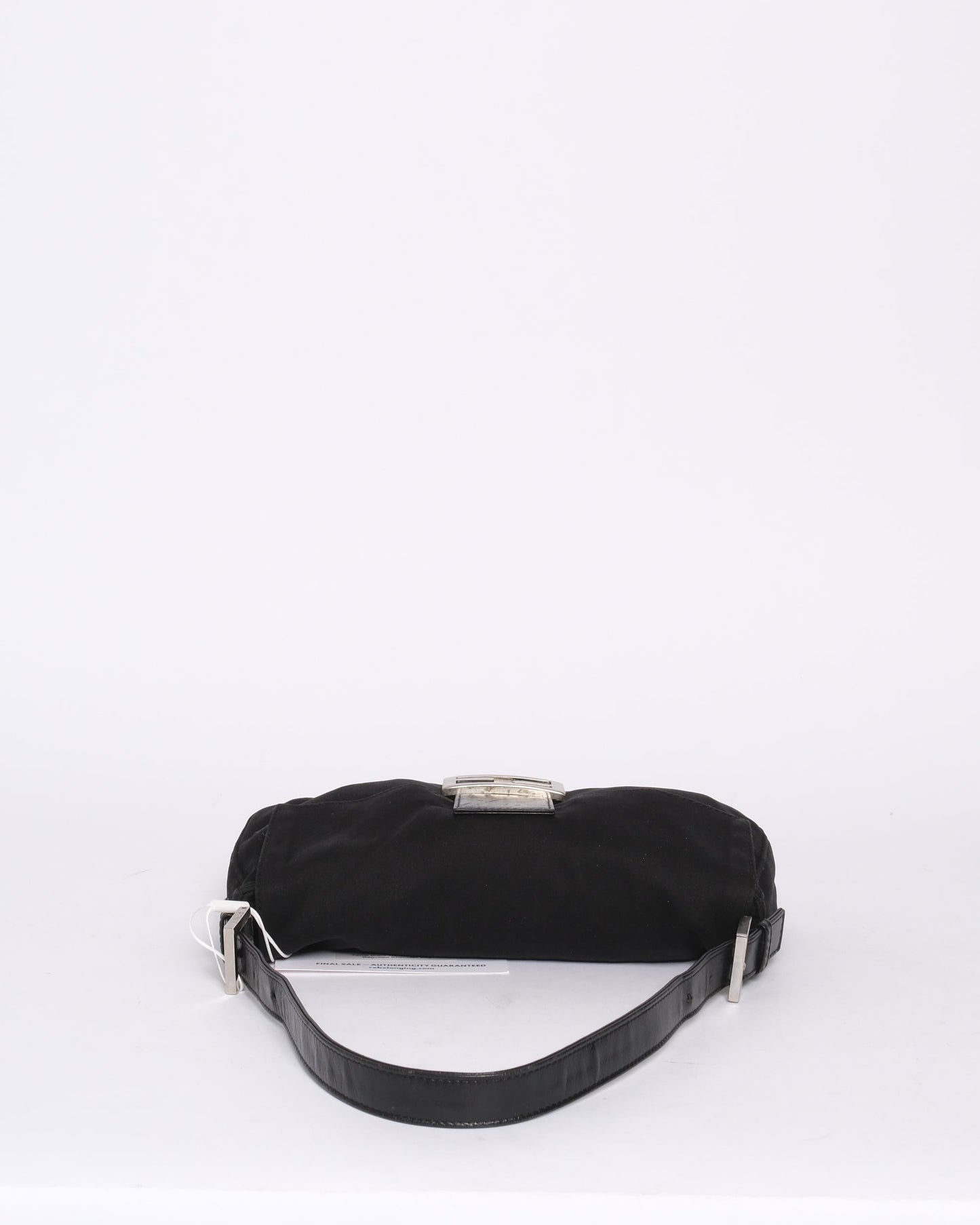Fendi Black Neoprene Classic Baguette Shoulder Bag