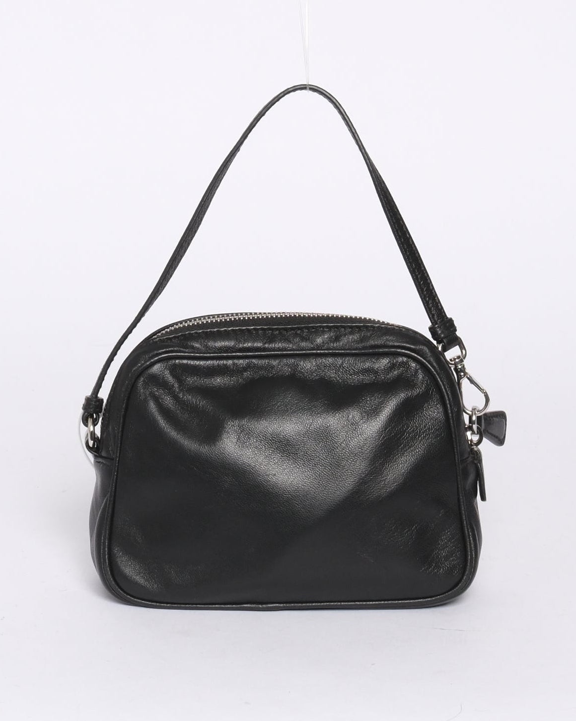 Prada Black Mini Lambskin Leather Pochette