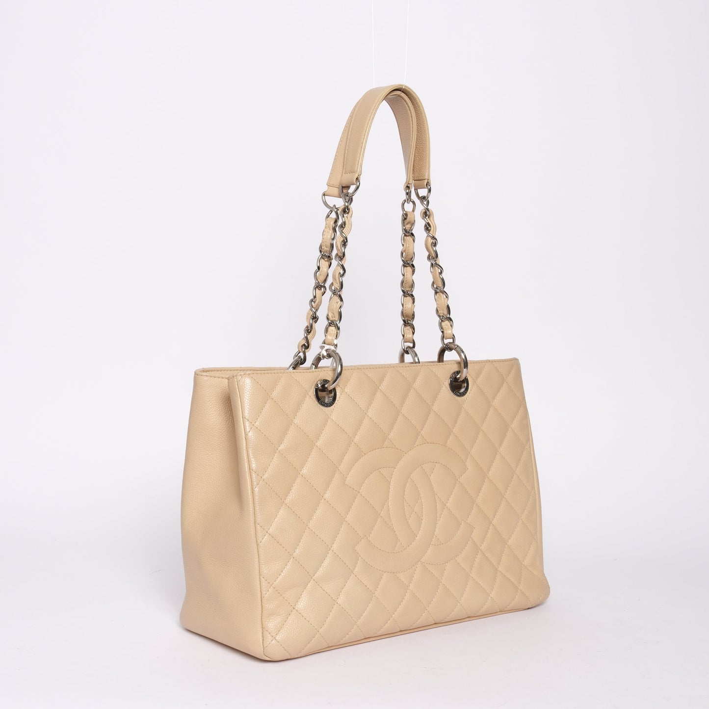 Chanel Beige Caviar Leather Grand Tote Bag