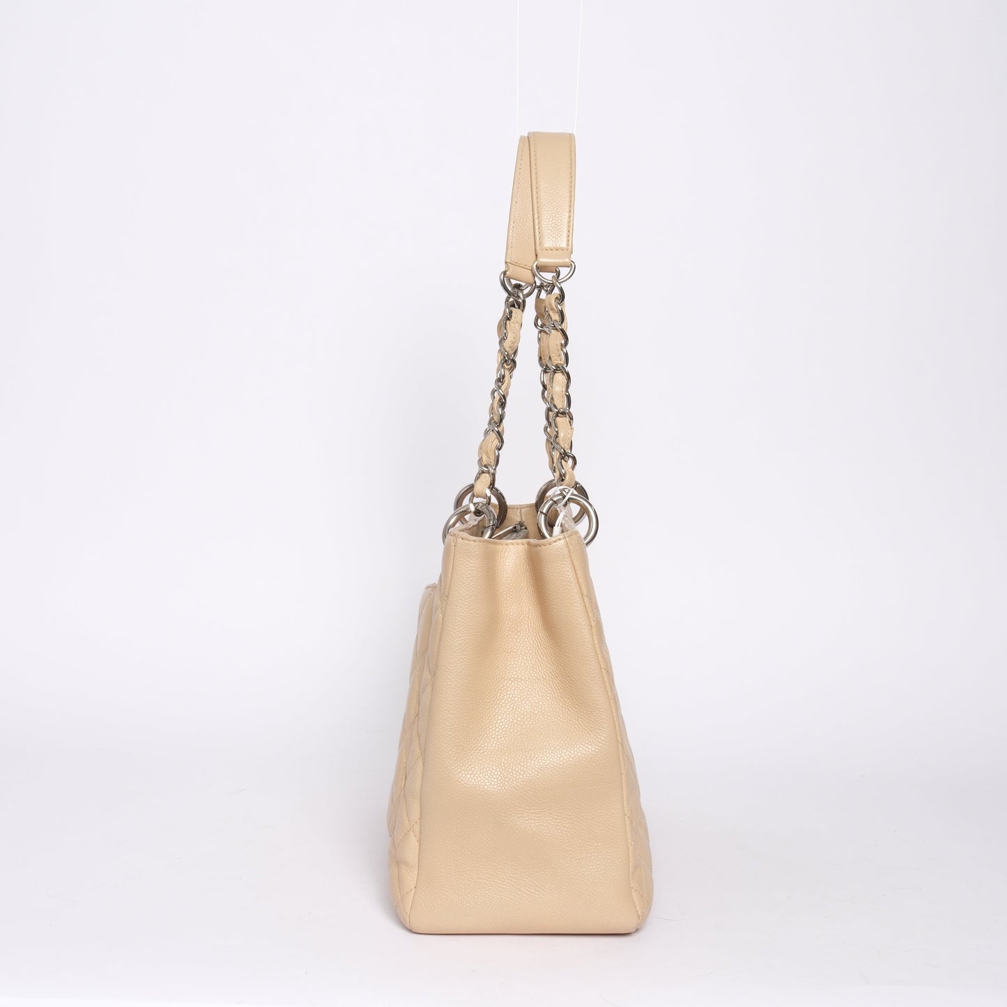 Chanel Beige Caviar Leather Grand Tote Bag
