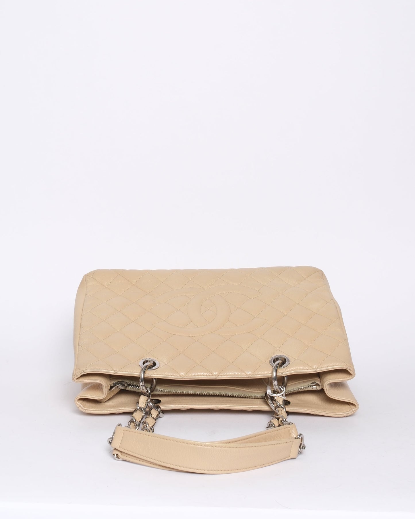 Chanel Beige Caviar Leather Grand Tote Bag