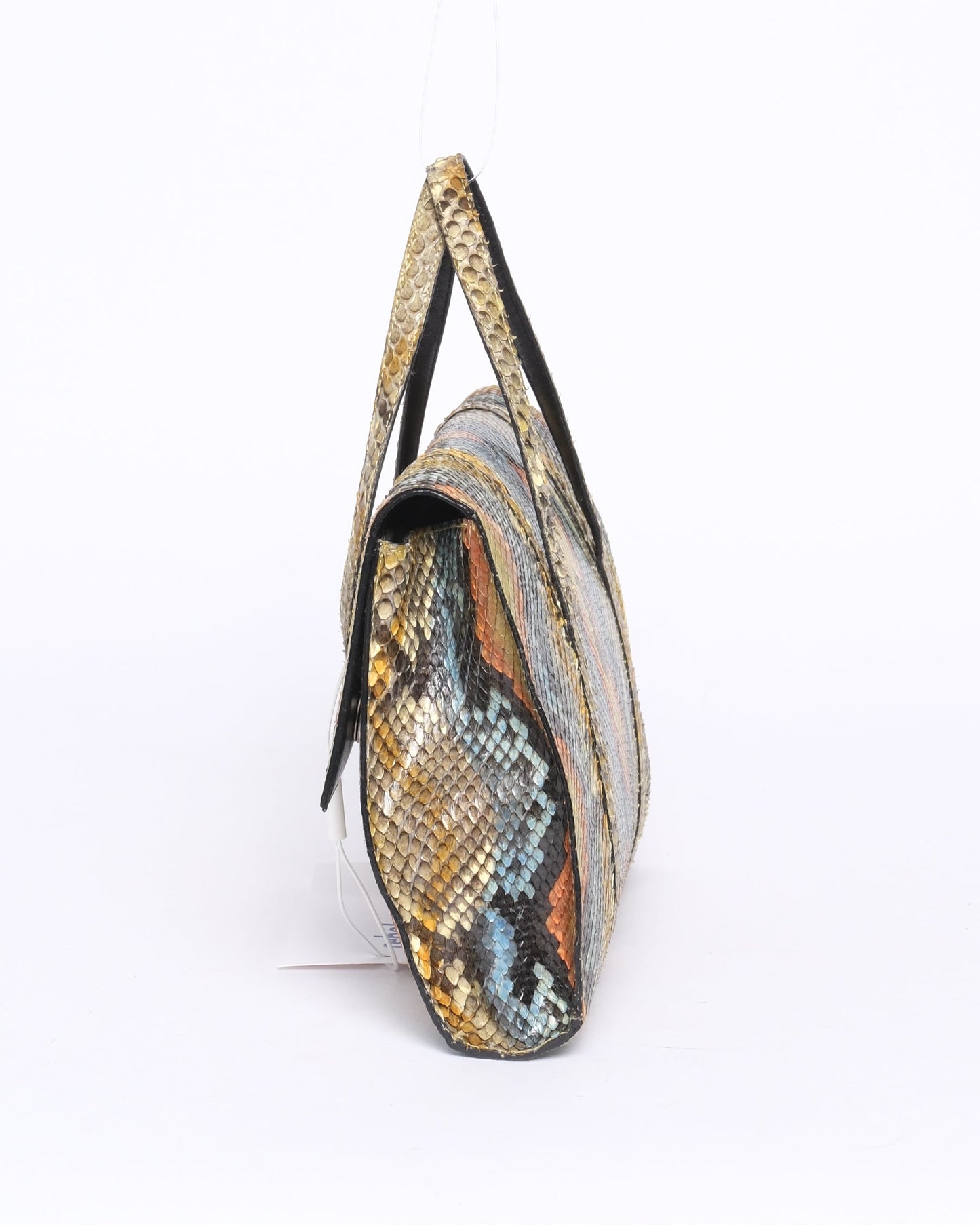 Chanel Multicolored Python Leather CC Top Handle Bag