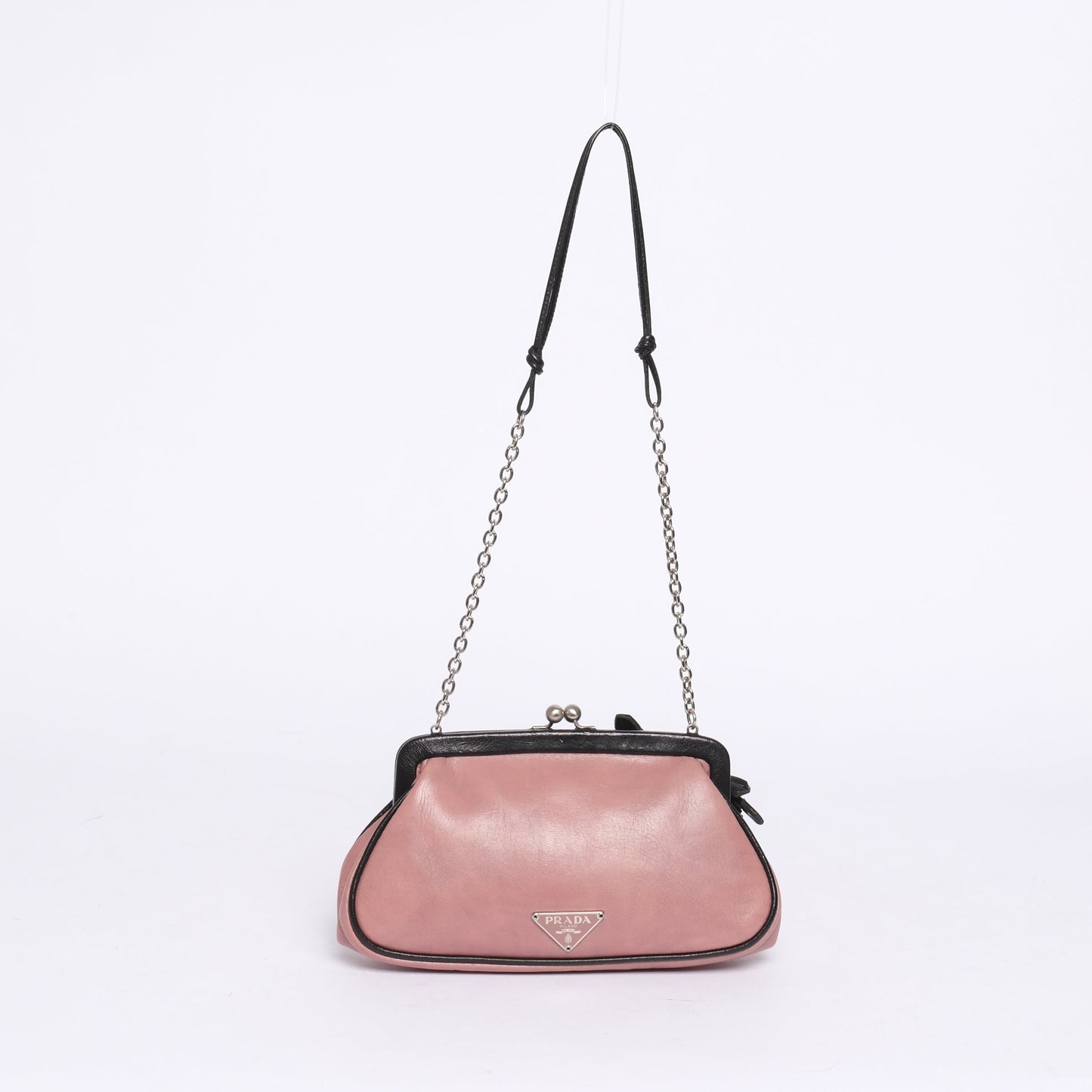 Prada Pink & Leather Floral Mini Evening Bag