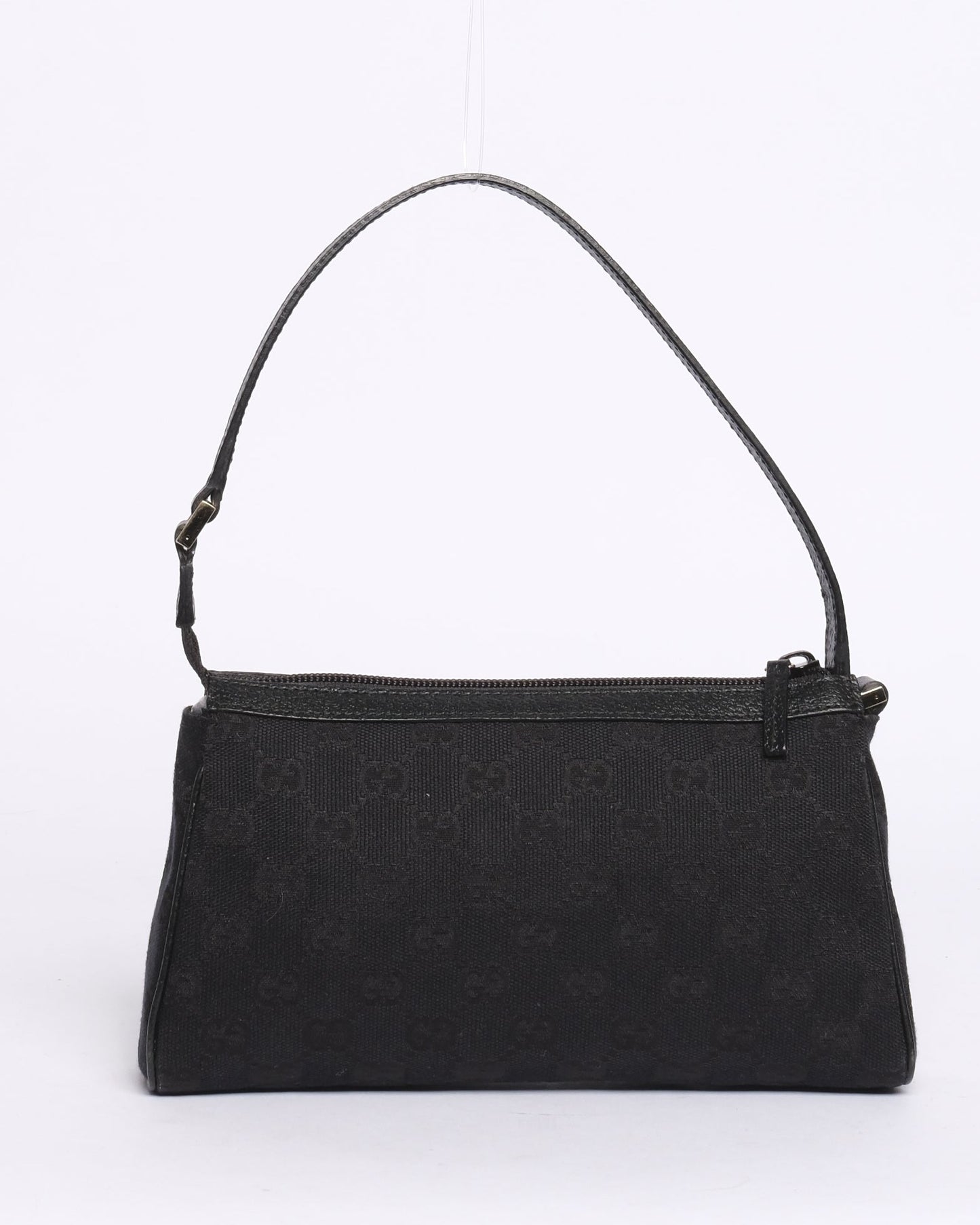 Gucci Black Canvas & Leather Monogram Pochette Accessory