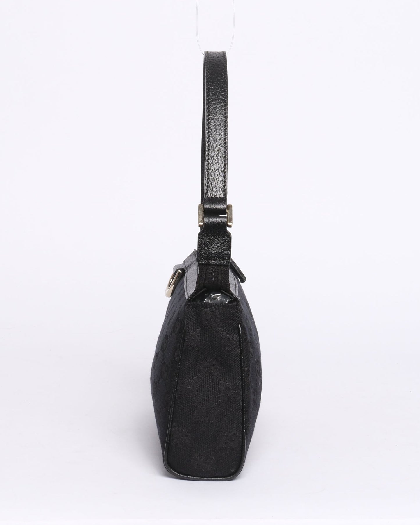 Gucci Black Canvas & Leather Monogram Pochette Accessory