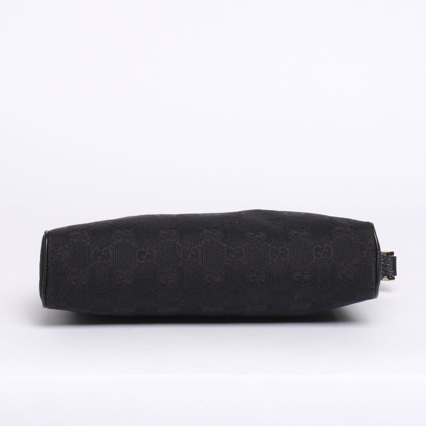 Gucci Black Canvas & Leather Monogram Pochette Accessory