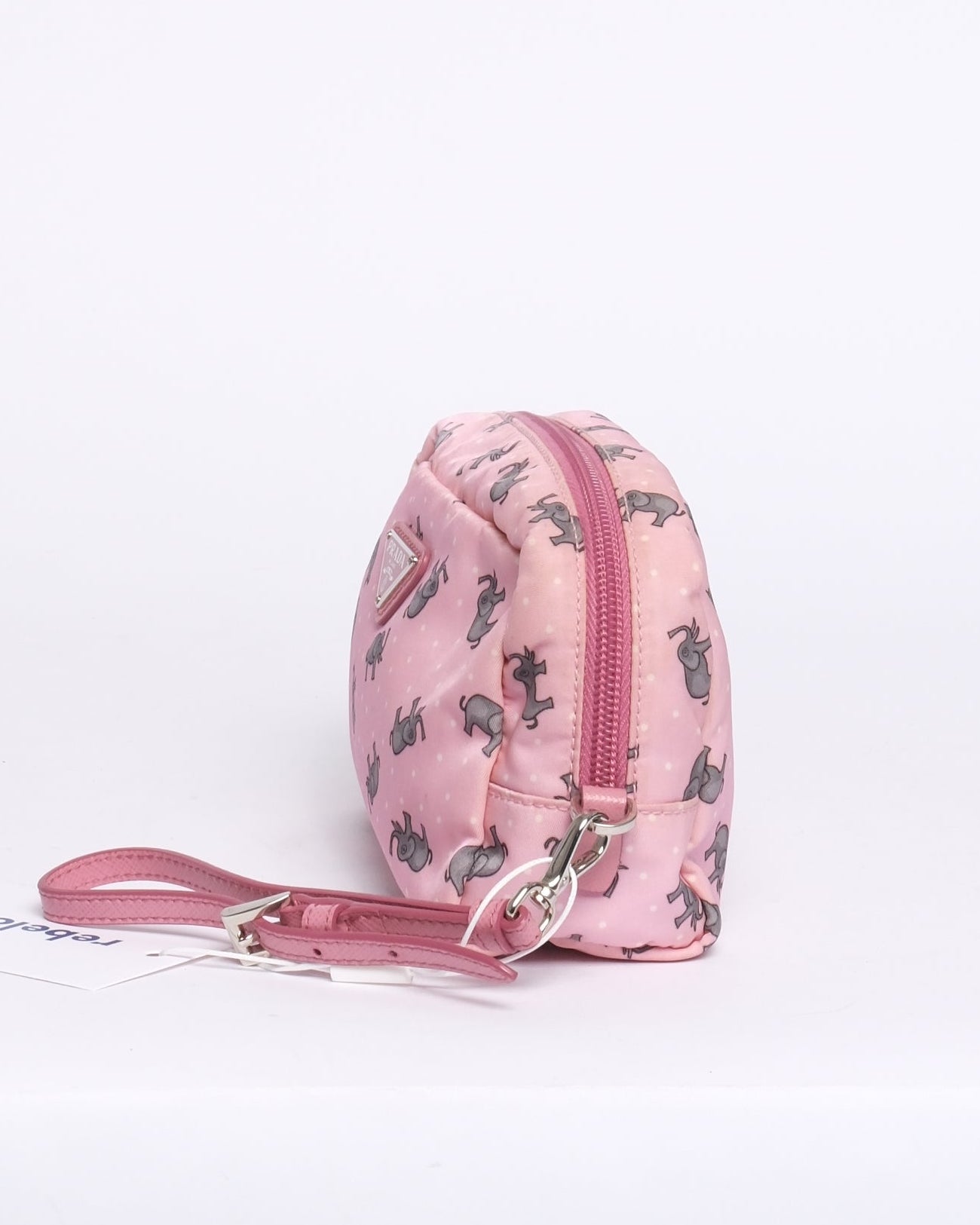 Prada Pink Nylon Elephant Pouch