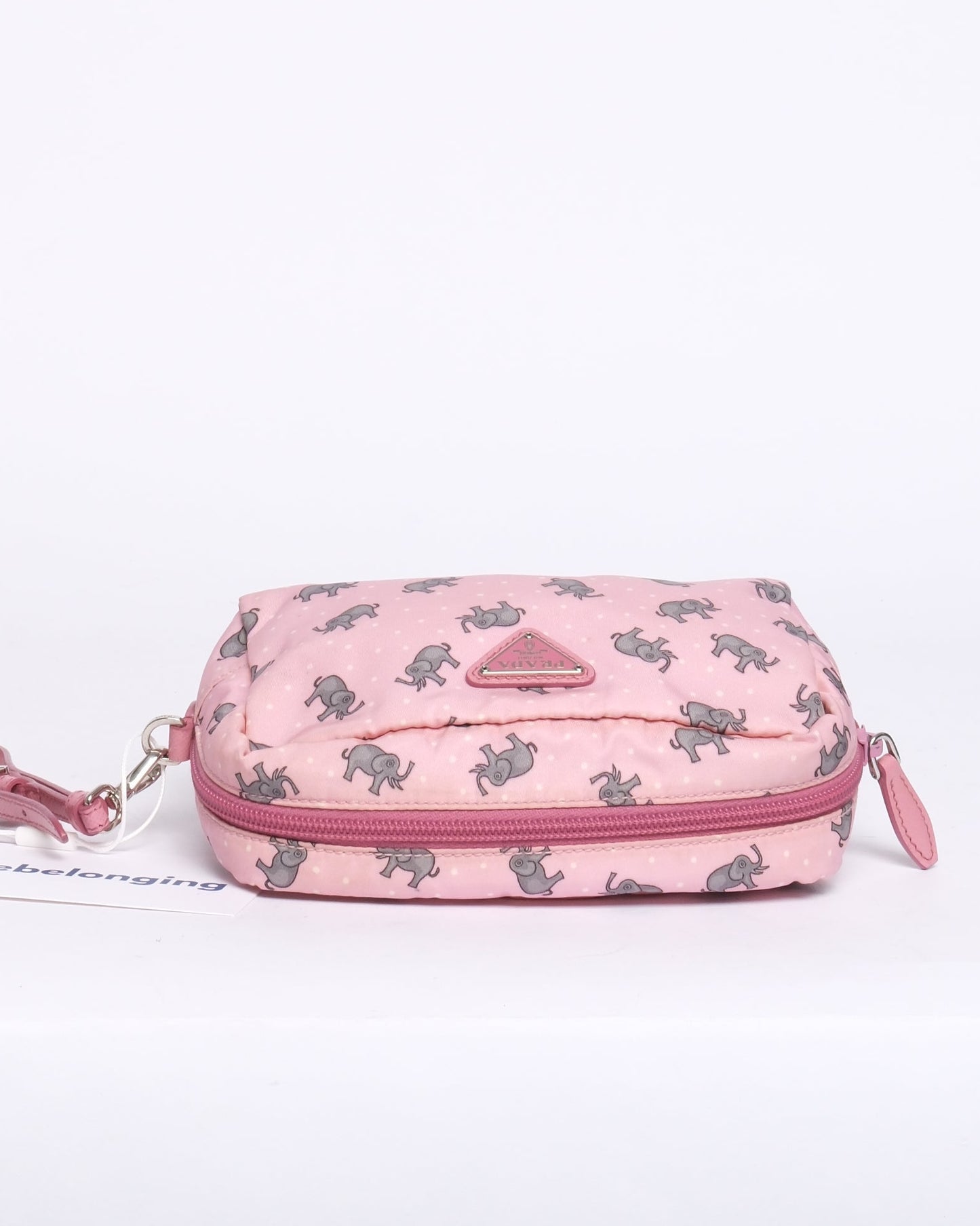 Prada Pink Nylon Elephant Pouch