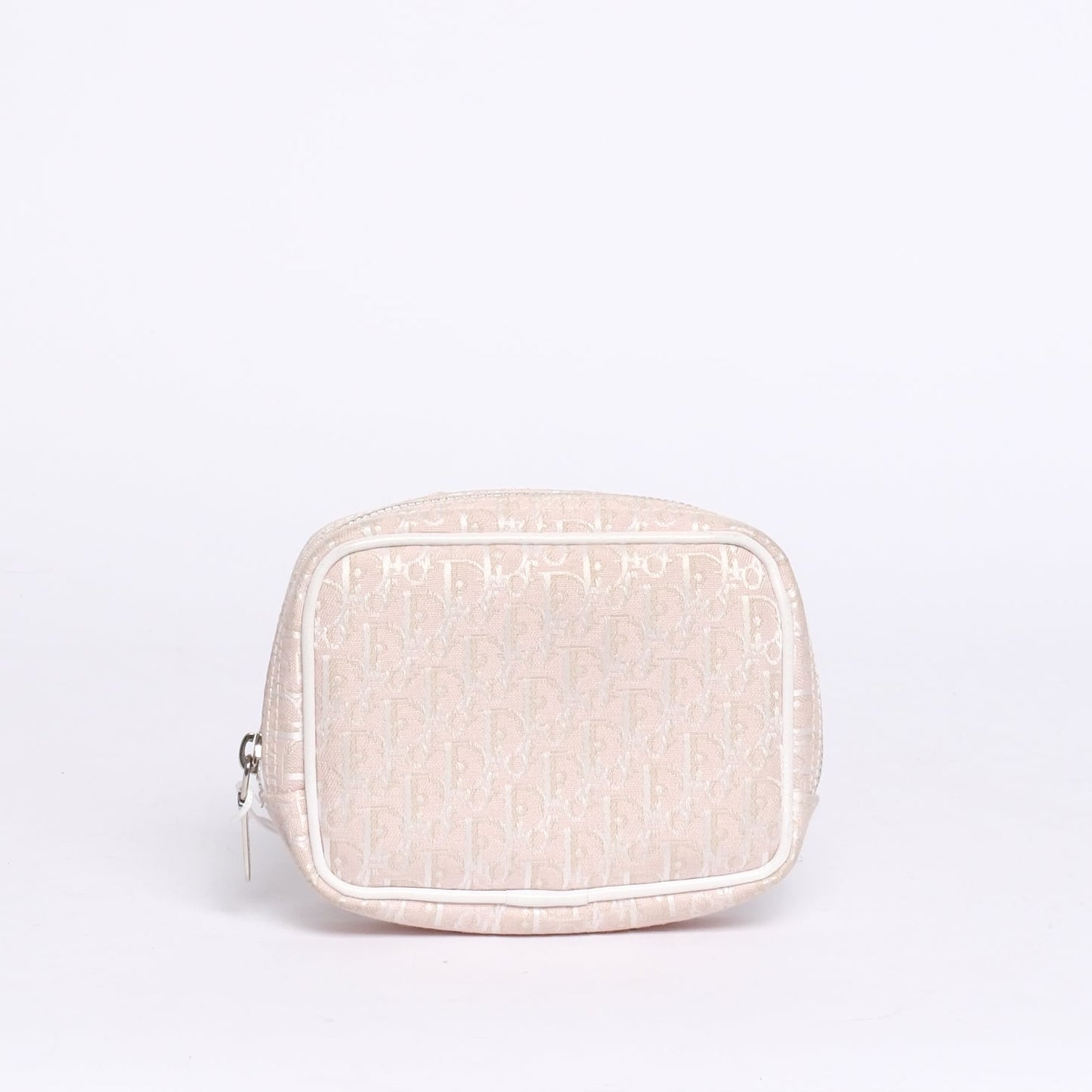 Christian Dior Pink & White Canvas Oblique Monogram Pouch