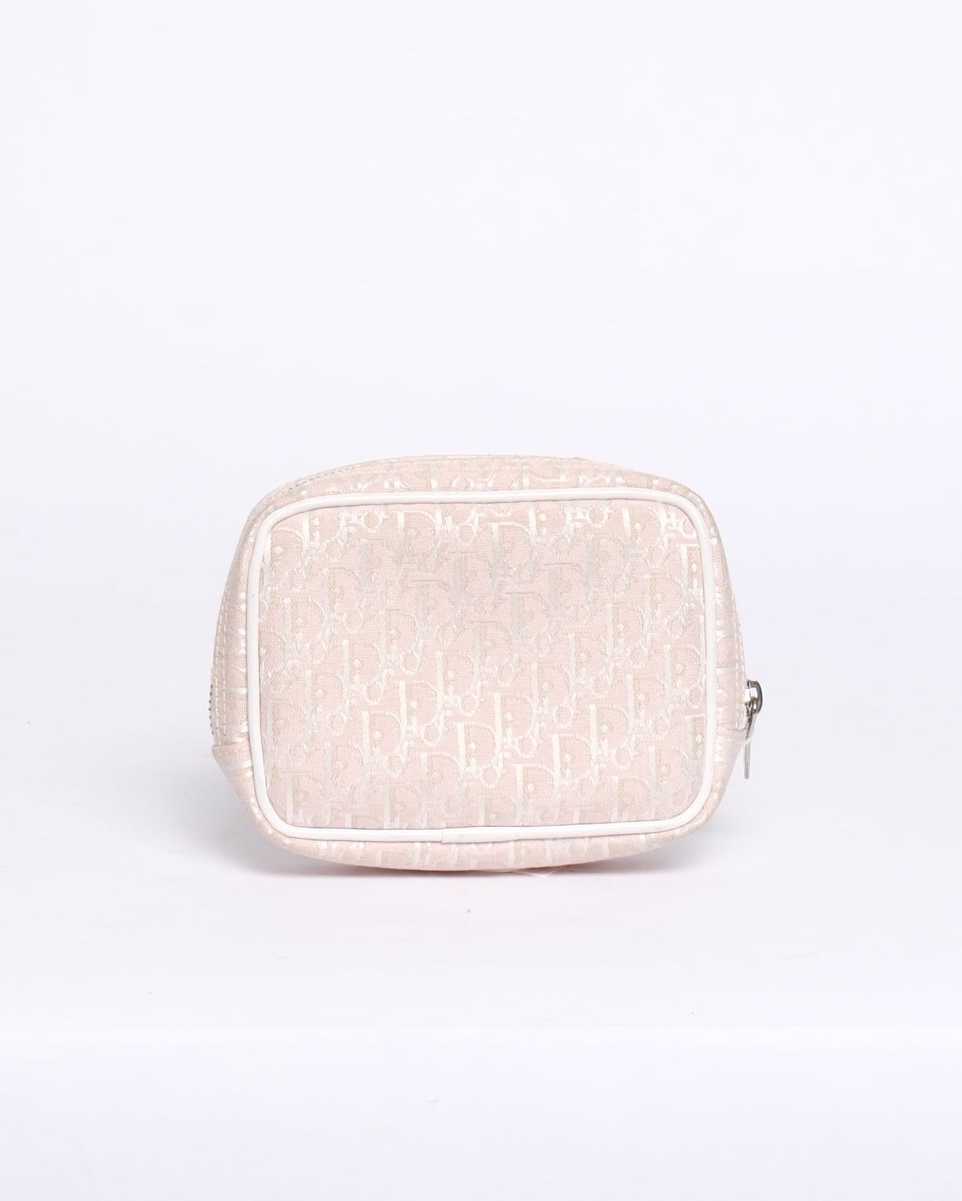 Christian Dior Pink & White Canvas Oblique Monogram Pouch