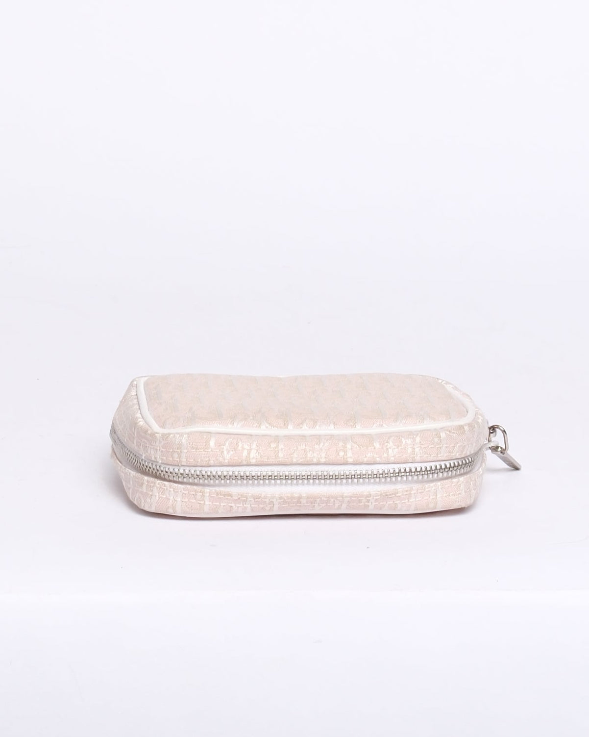 Christian Dior Pink & White Canvas Oblique Monogram Pouch