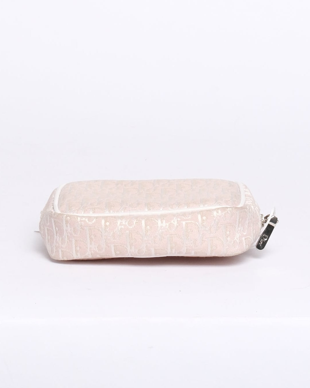Christian Dior Pink & White Canvas Oblique Monogram Pouch
