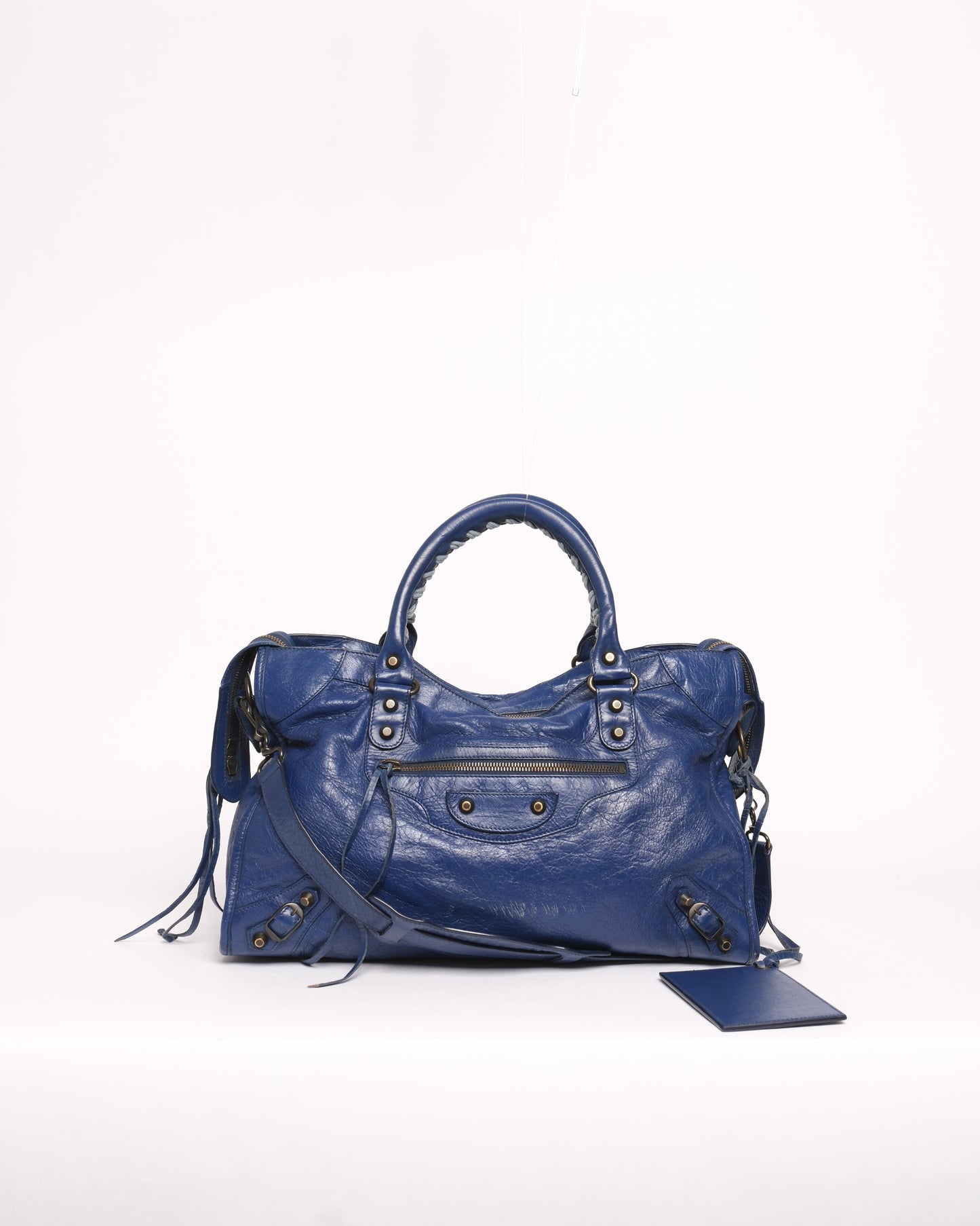 Balenciaga Navy Blue Leather City bag