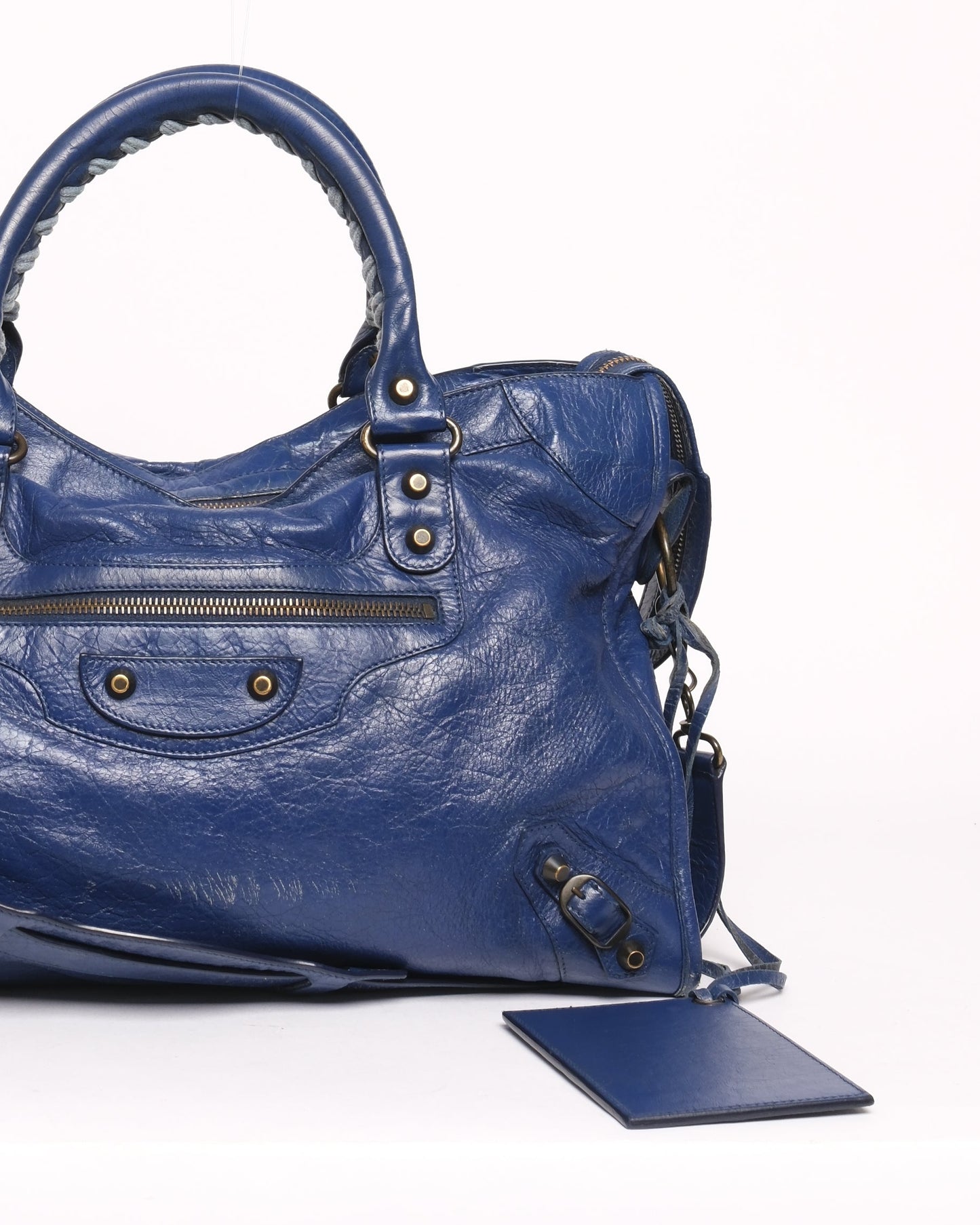Balenciaga Navy Blue Leather City bag
