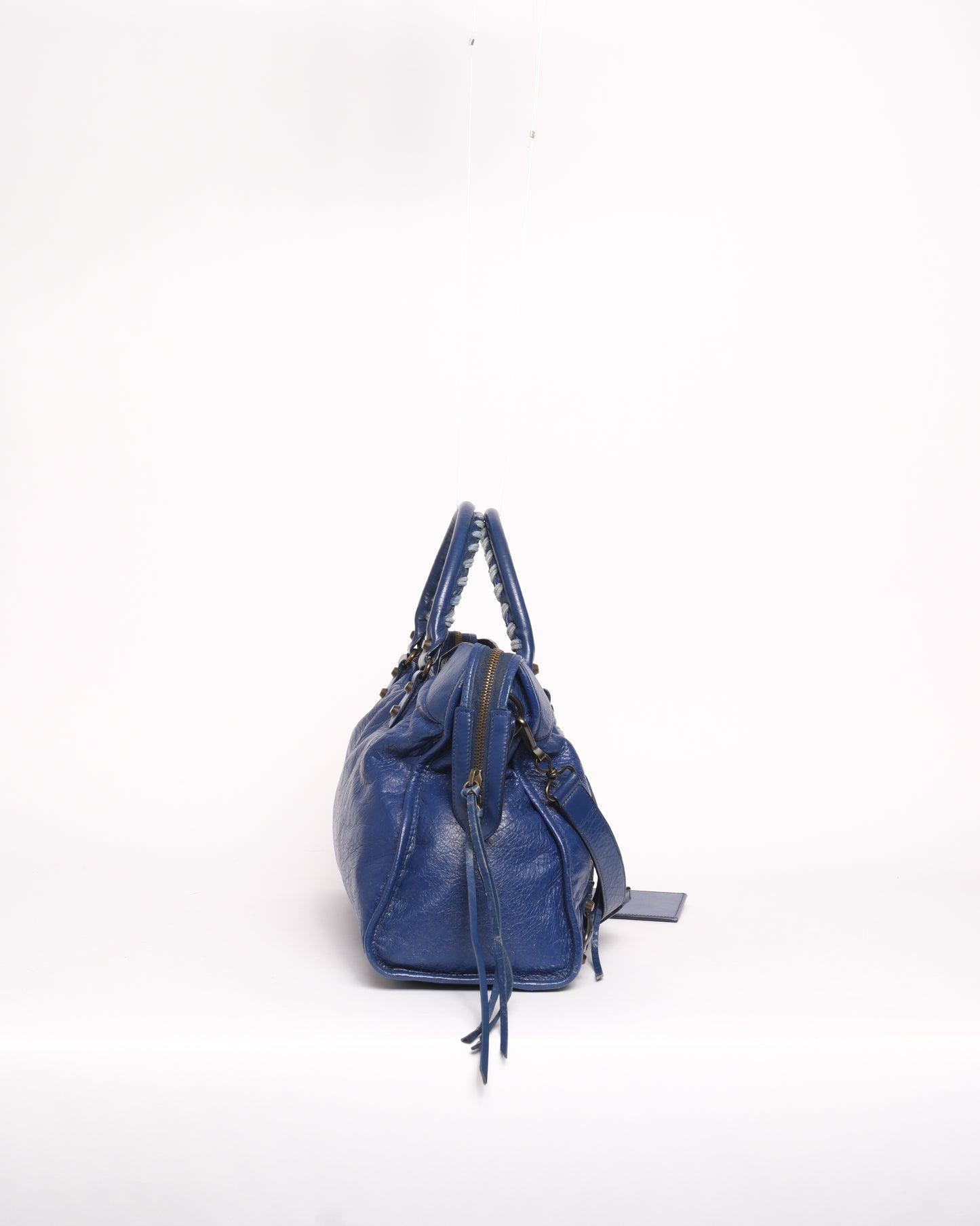 Balenciaga Navy Blue Leather City bag