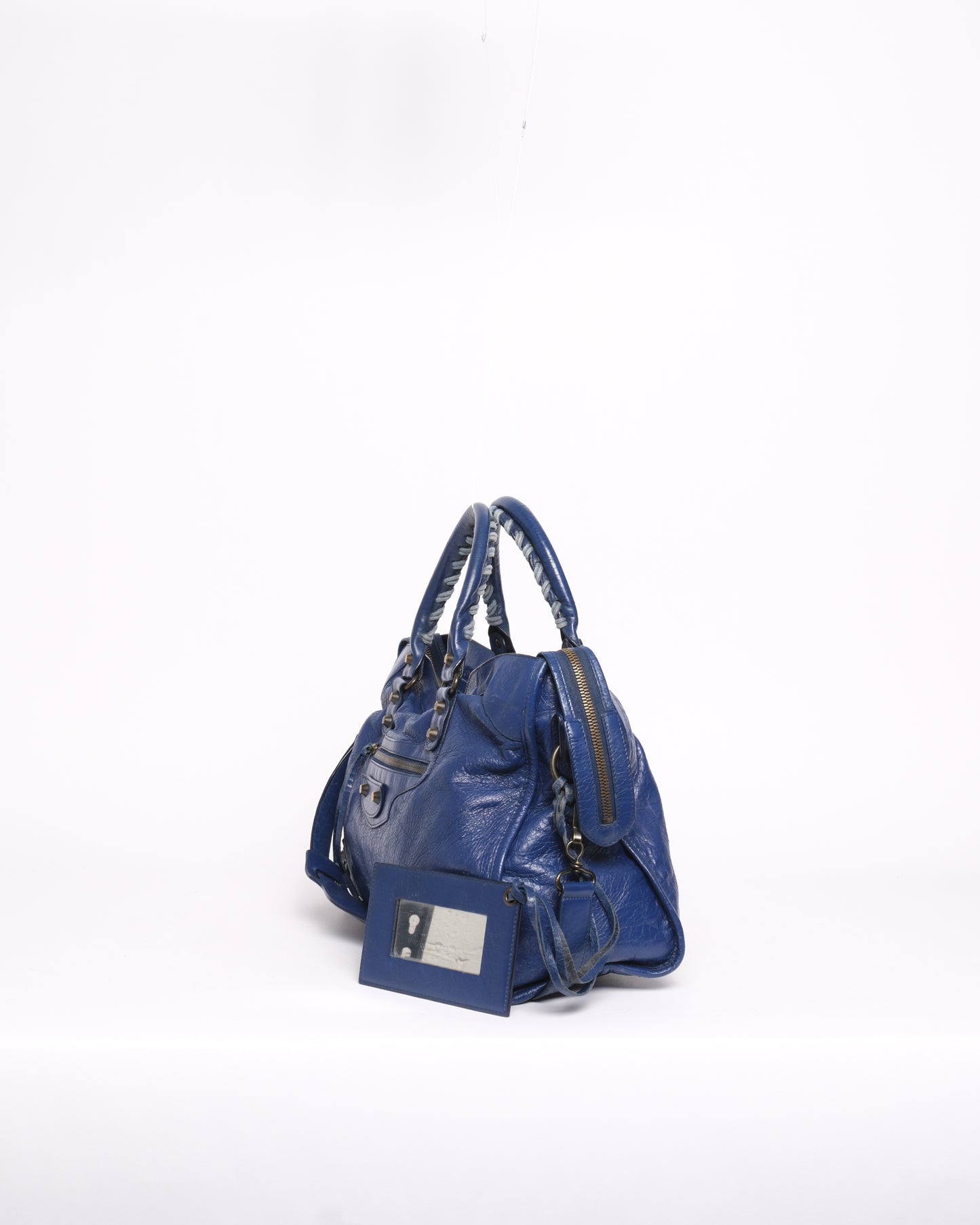 Balenciaga Navy Blue Leather City bag