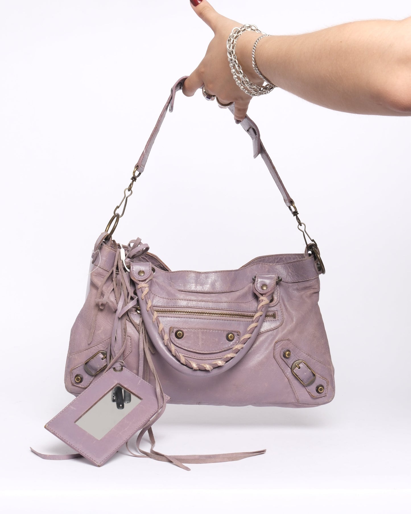 Balenciaga Lilac Leather "First" City Bag