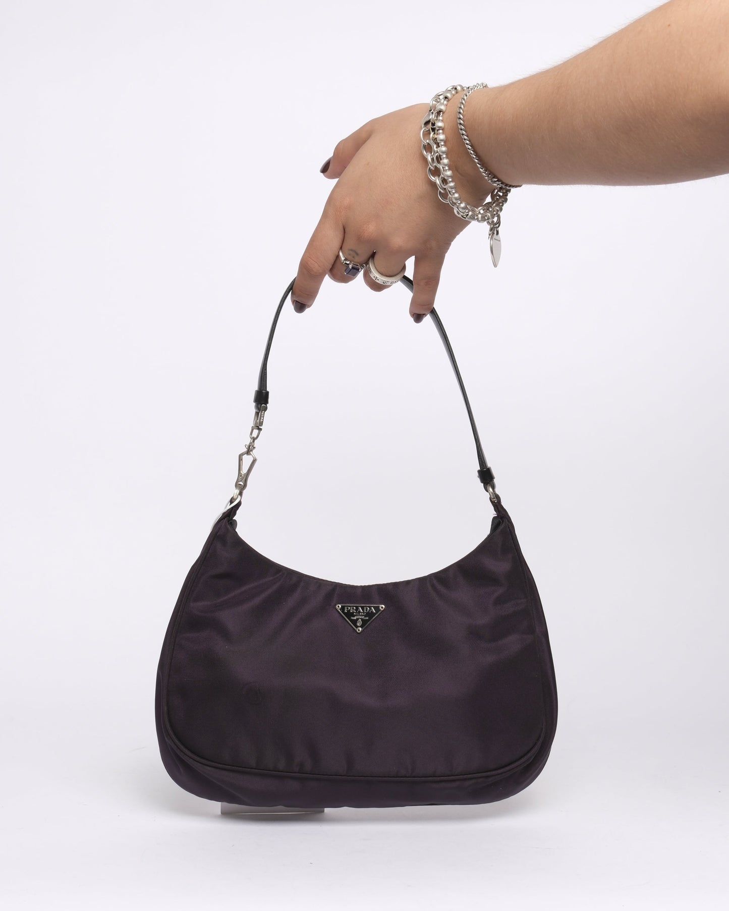 Prada Purple Nylon Small Shoulder Bag