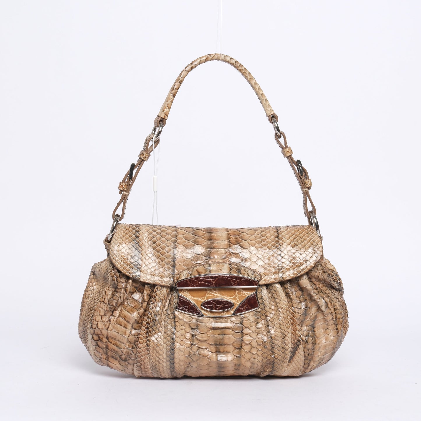 Prada Brown Python Leather Shoulder Bag