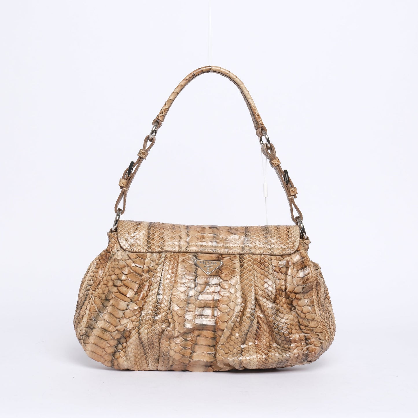 Prada Brown Python Leather Shoulder Bag