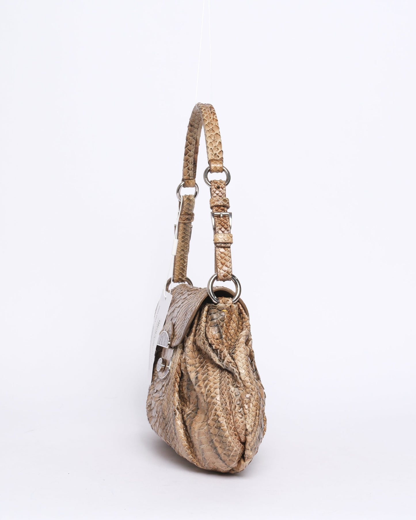 Prada Brown Python Leather Shoulder Bag