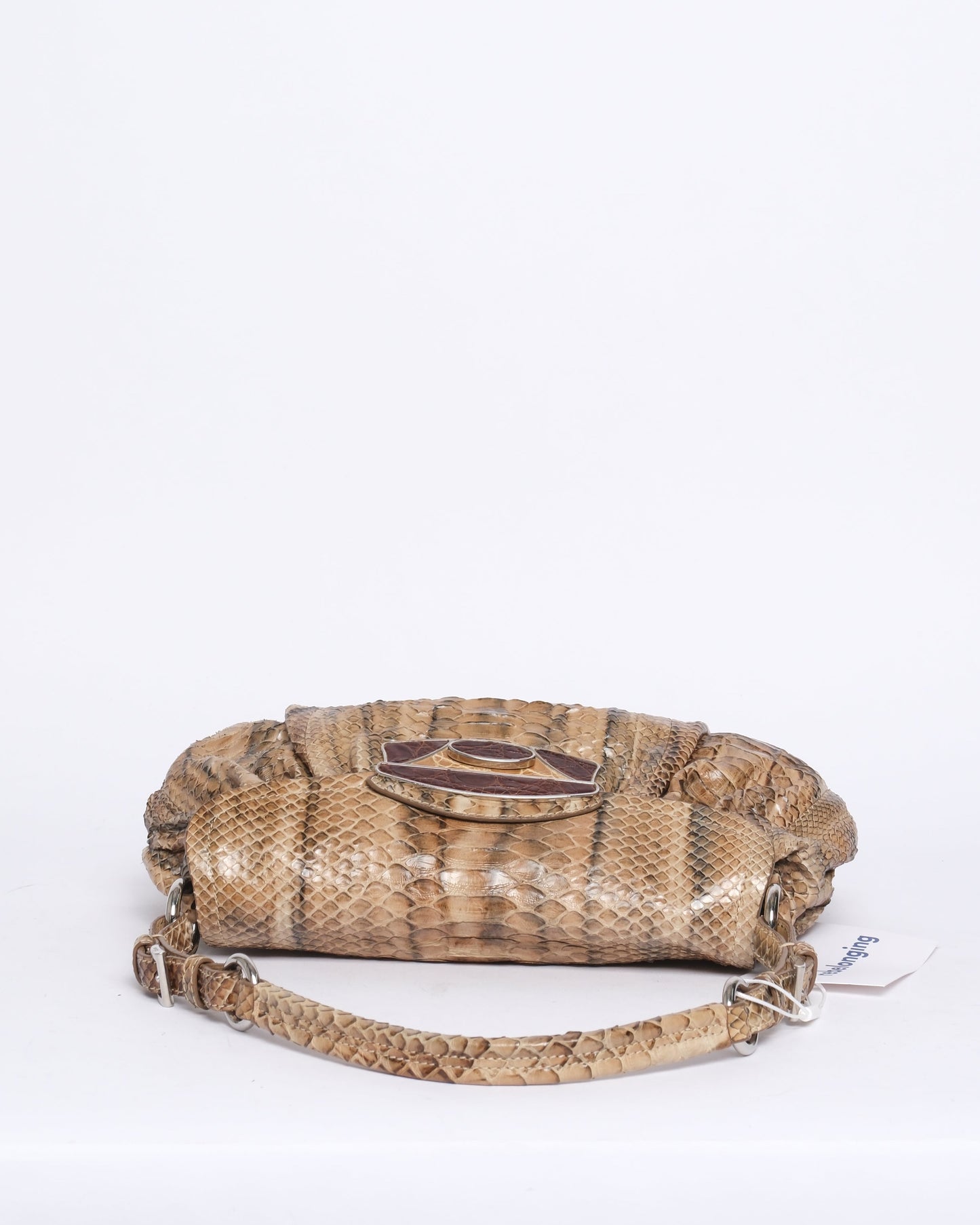 Prada Brown Python Leather Shoulder Bag