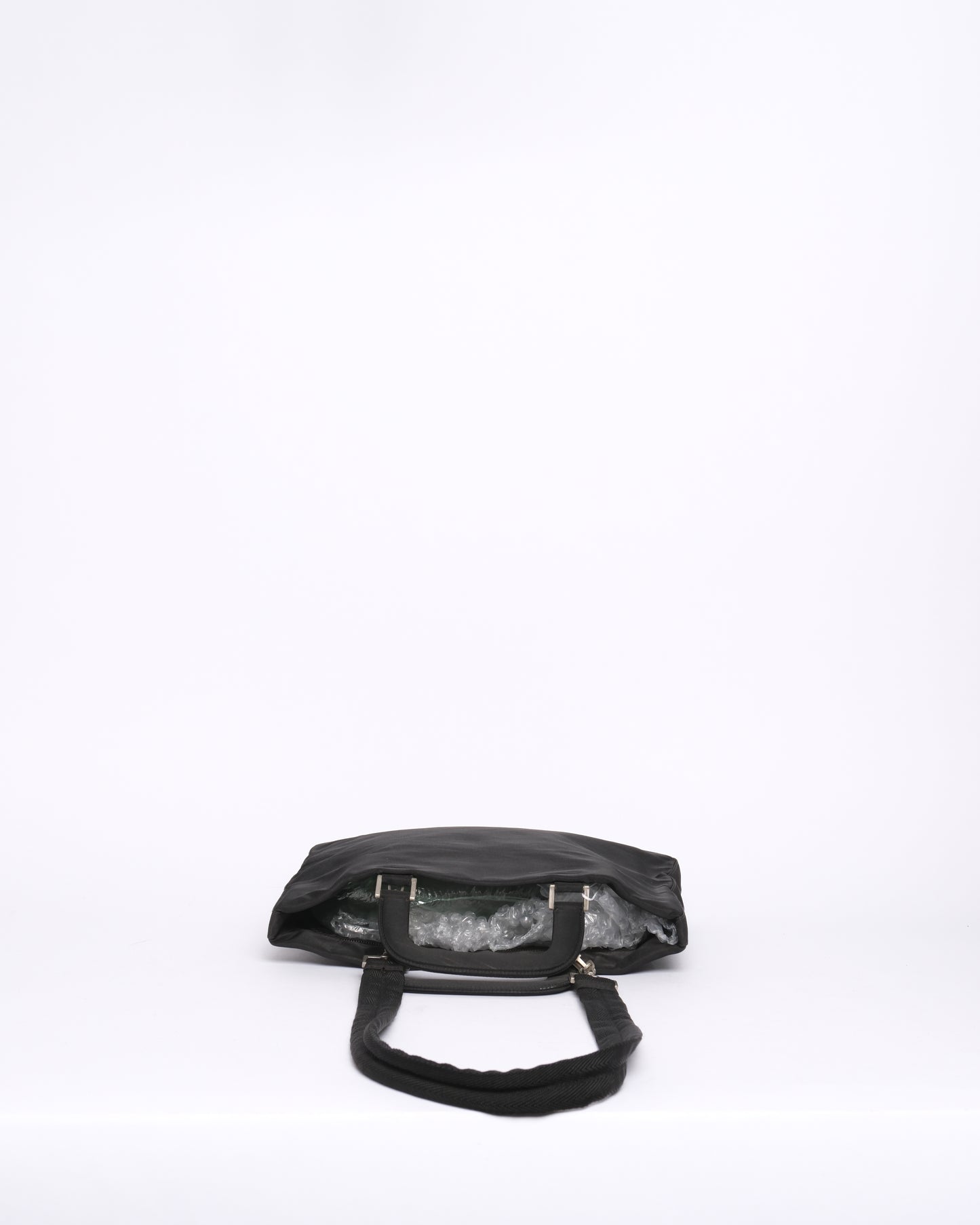 Prada Black Nylon Top Handle 2-Way Bag