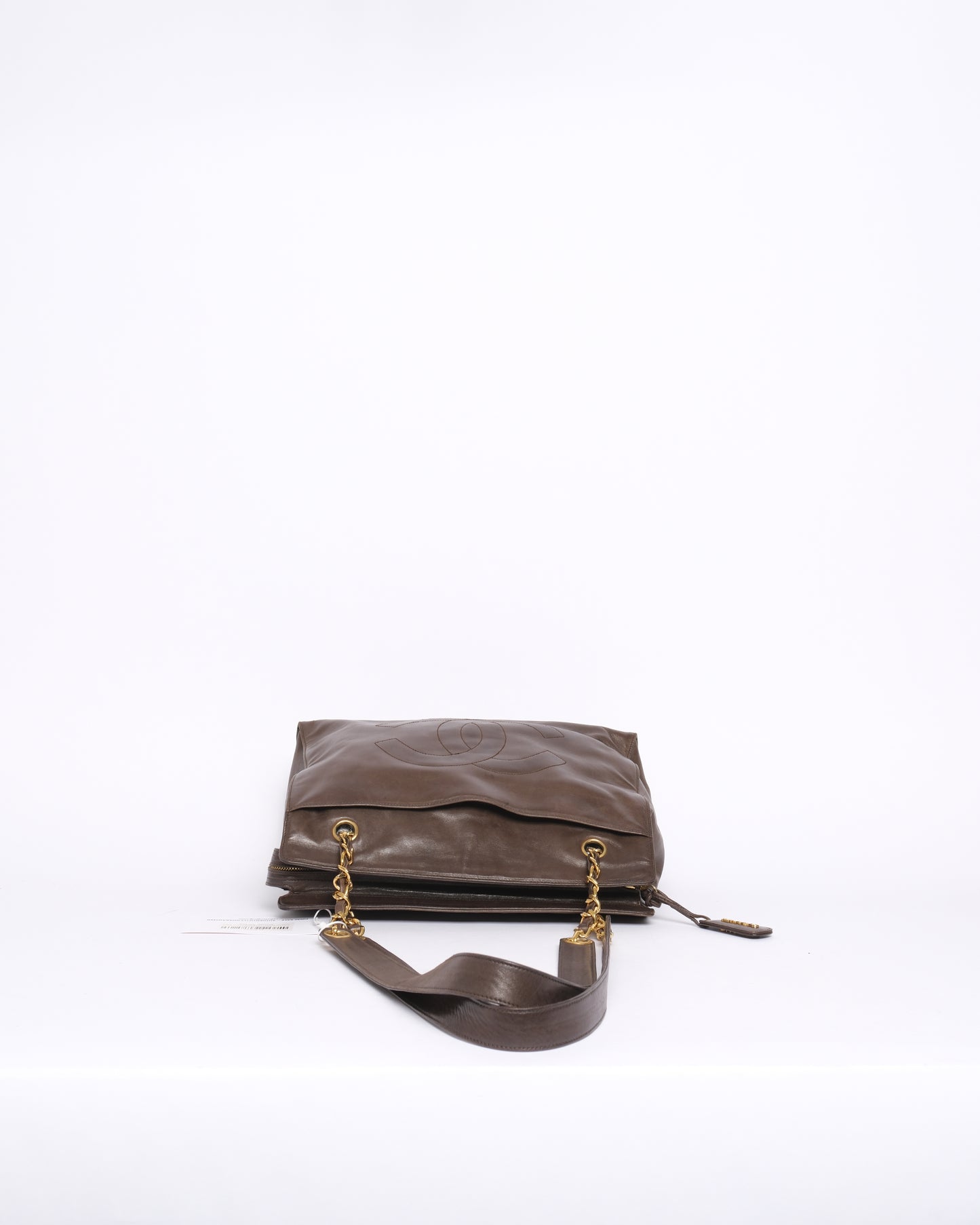 Chanel Brown Lambskin CoCo Mark Shoulder Tote Bag