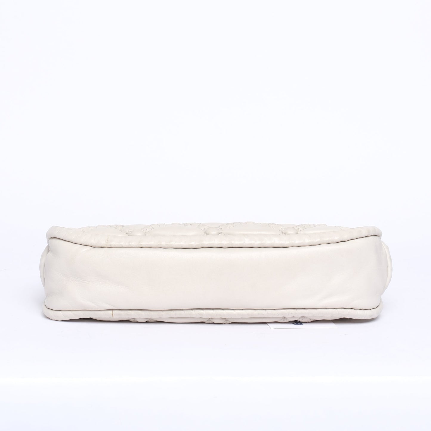 Chanel 2006 Cream Lambskin Leather Hidden Chain Hobo Quilted Bag