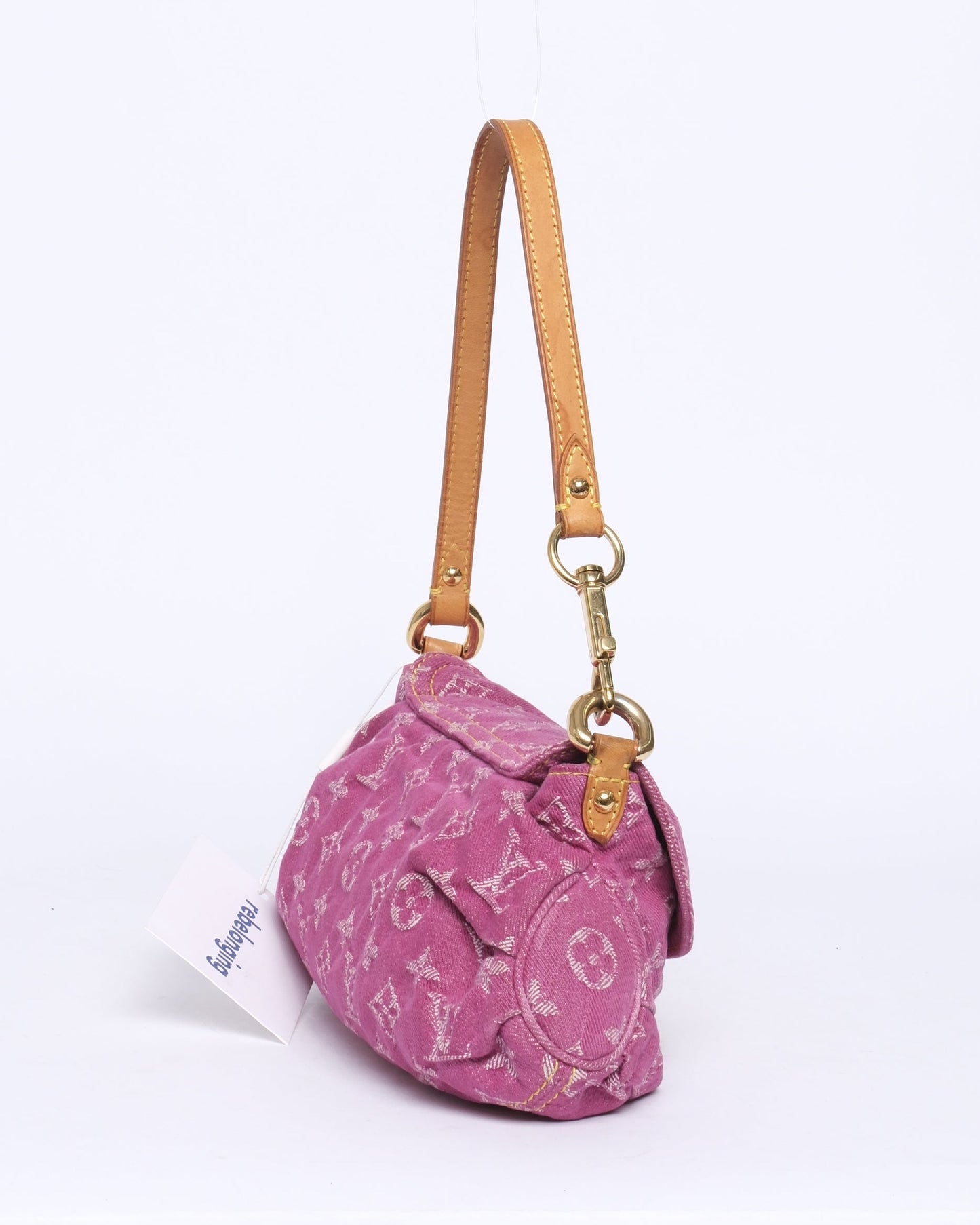 Louis Vuitton Pink Denim Pleaty Shoulder Bag