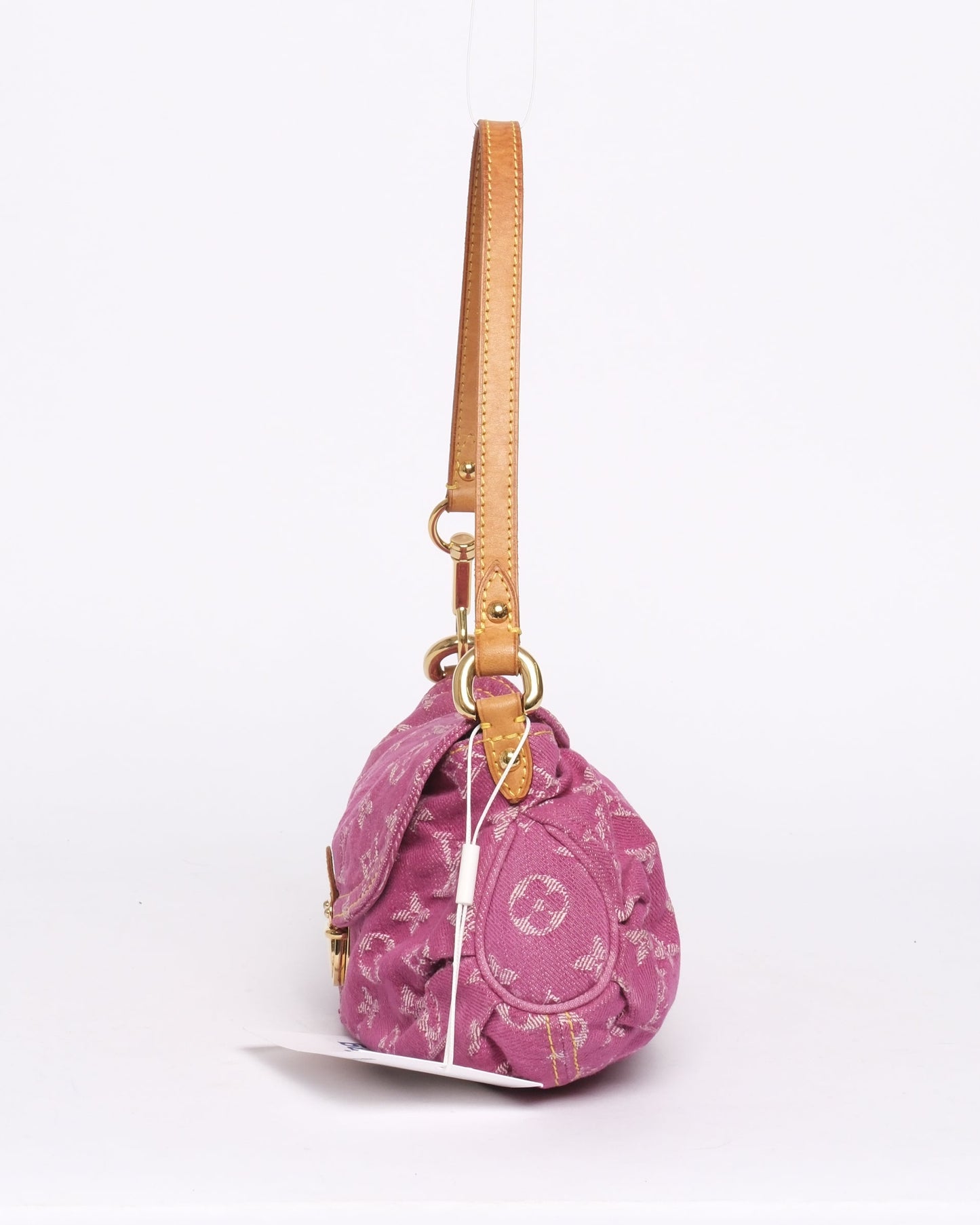 Louis Vuitton Pink Denim Pleaty Shoulder Bag
