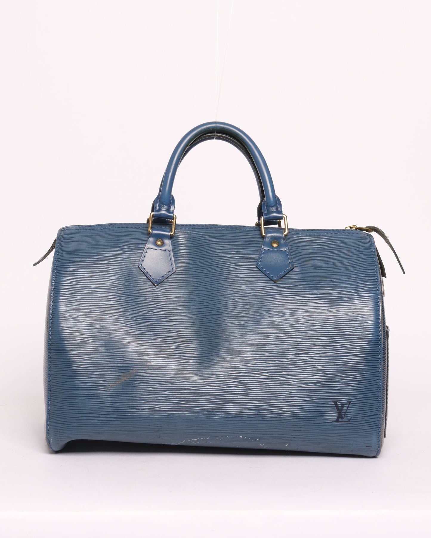 Louis Vuitton Toledo Blue Epi Leather Speedy 30 Handbag