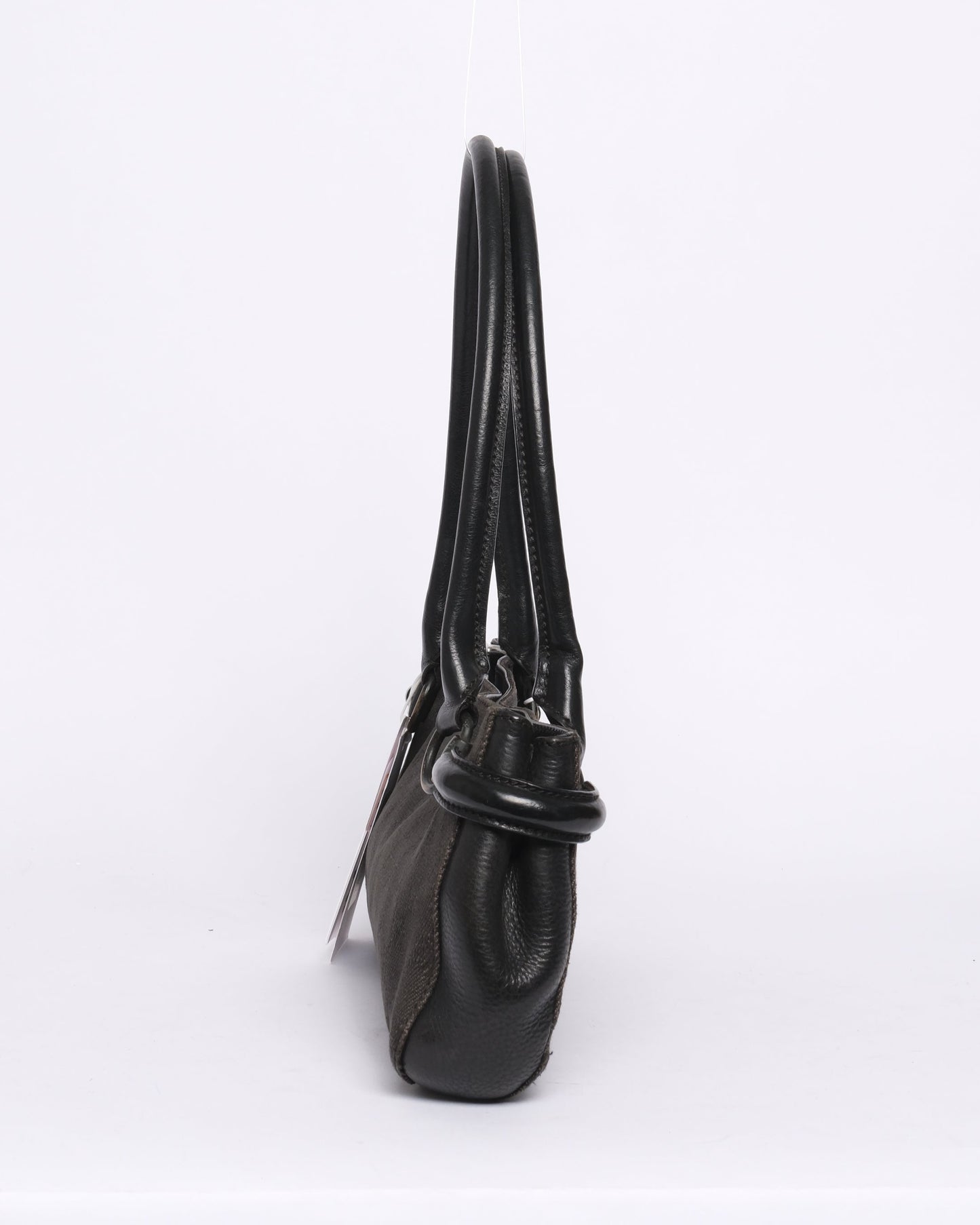 Gucci Black Denim Horsebit Shoulder Bag