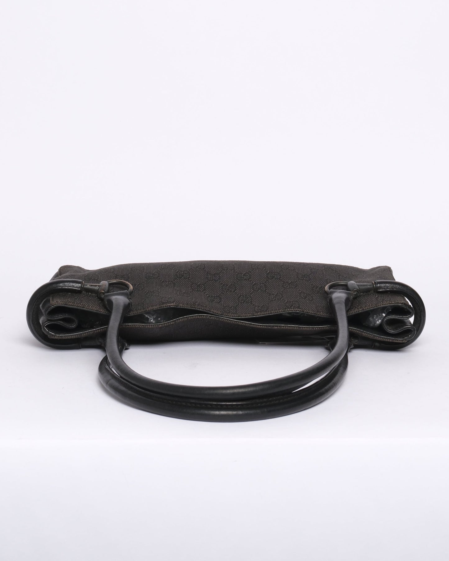 Gucci Black Denim Horsebit Shoulder Bag