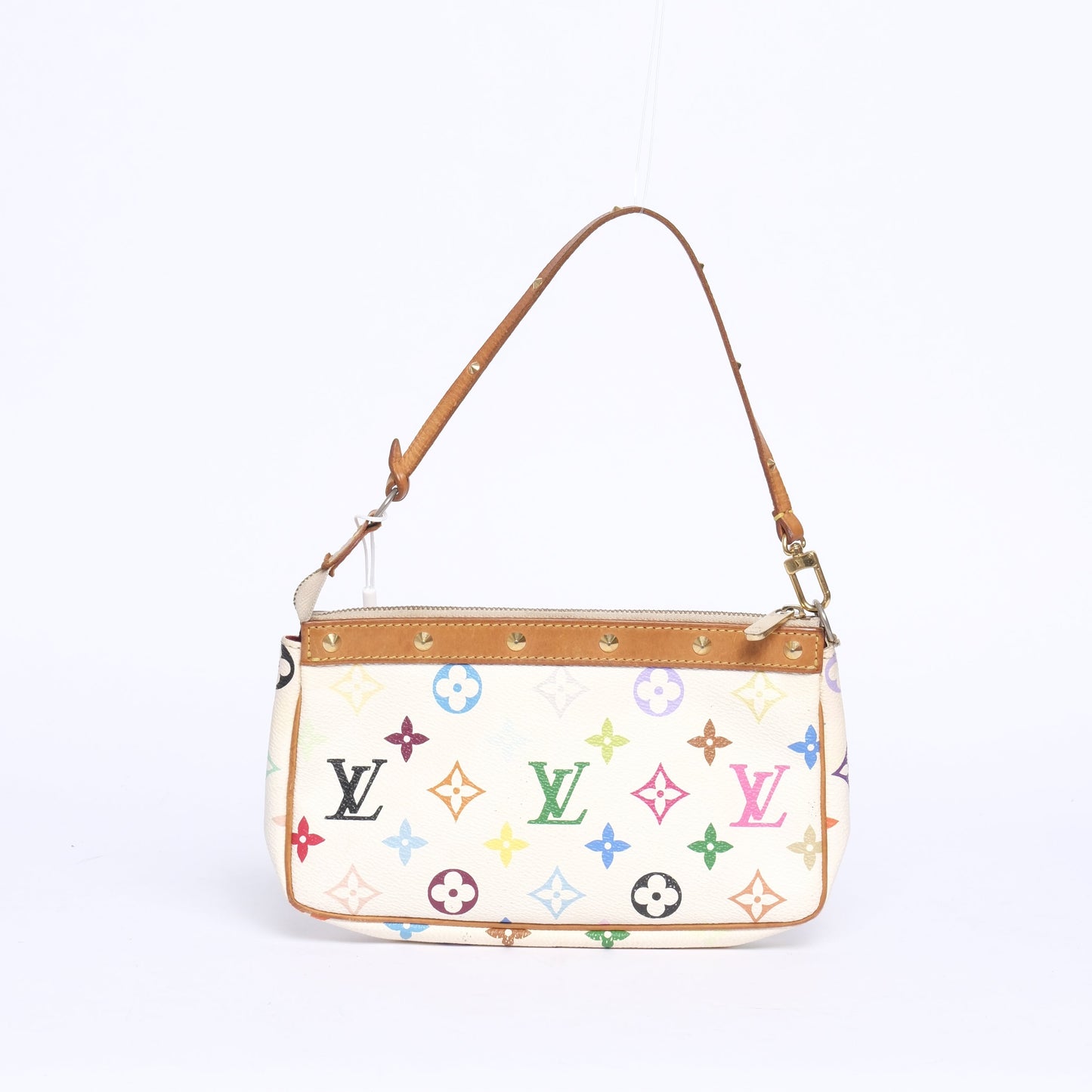 Louis Vuitton White Multicolor Pochette Shoulder Bag