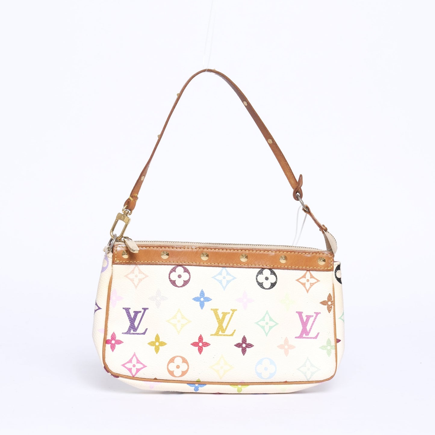 Louis Vuitton White Multicolor Pochette Shoulder Bag