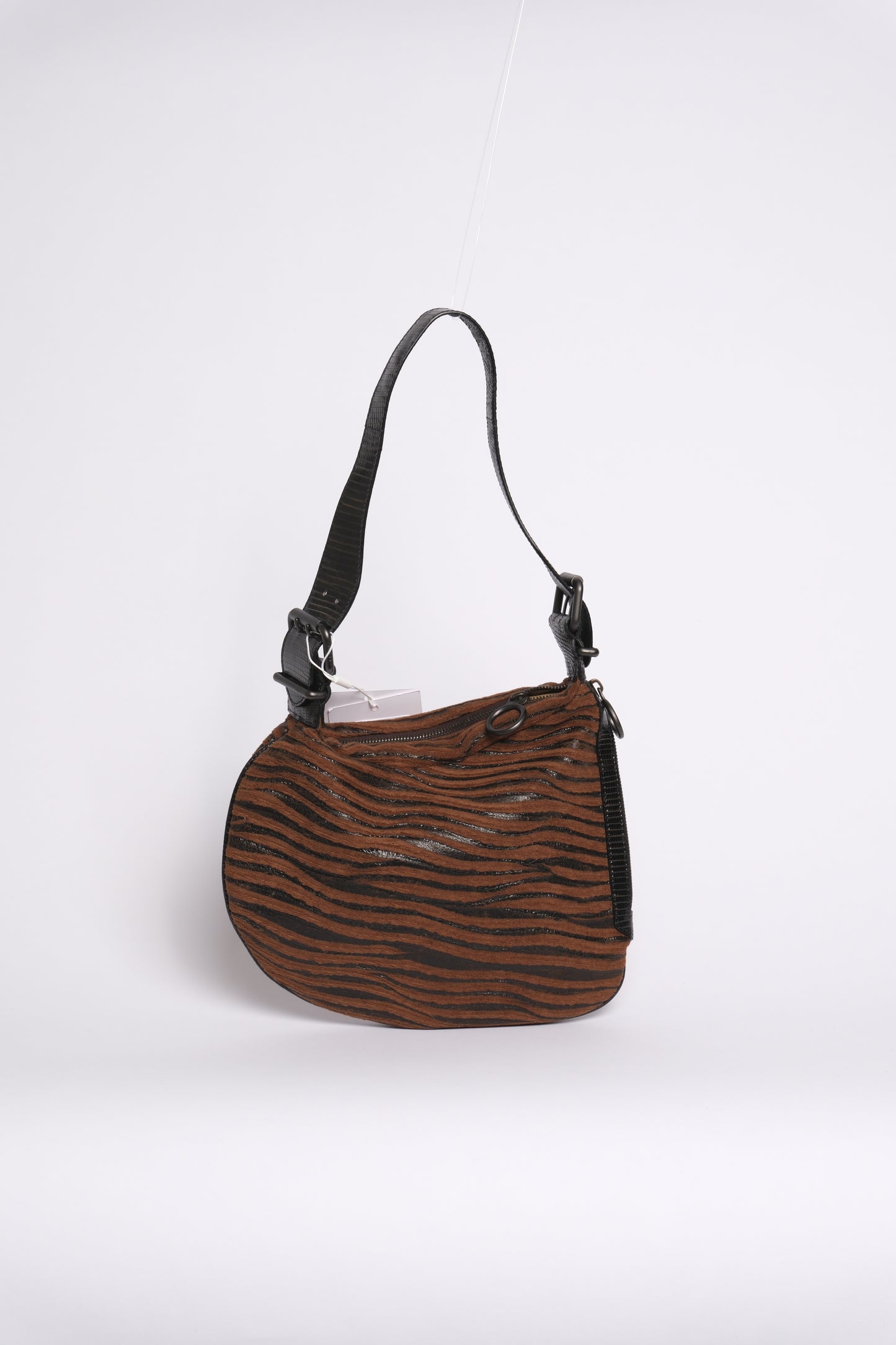 Fendi Brown Multicolored Wood Paneled Oyster Bag (Copy)
