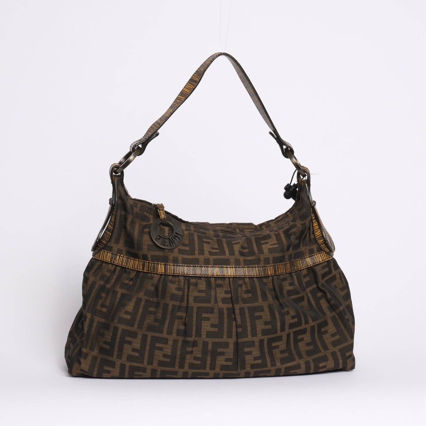 Fendi Brown Zucca Canvas Chef Shoulder Bag